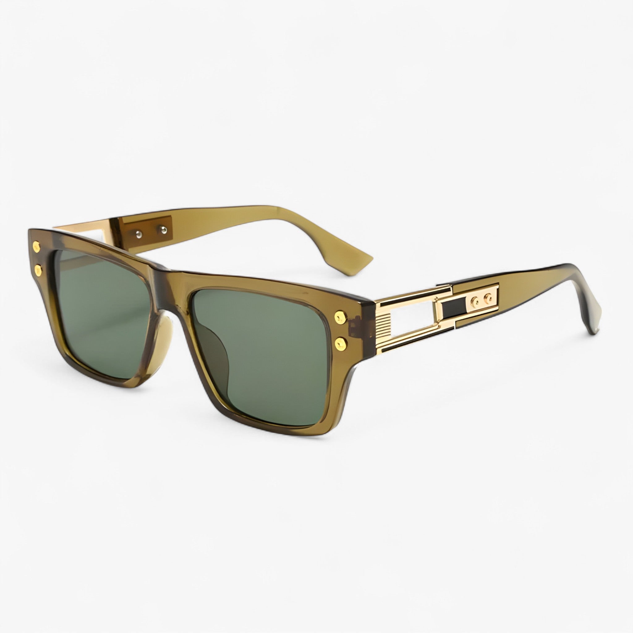 Romy | Unisex firkantede vintage solbriller - Verde Come immagine - other - {{ product_tags }