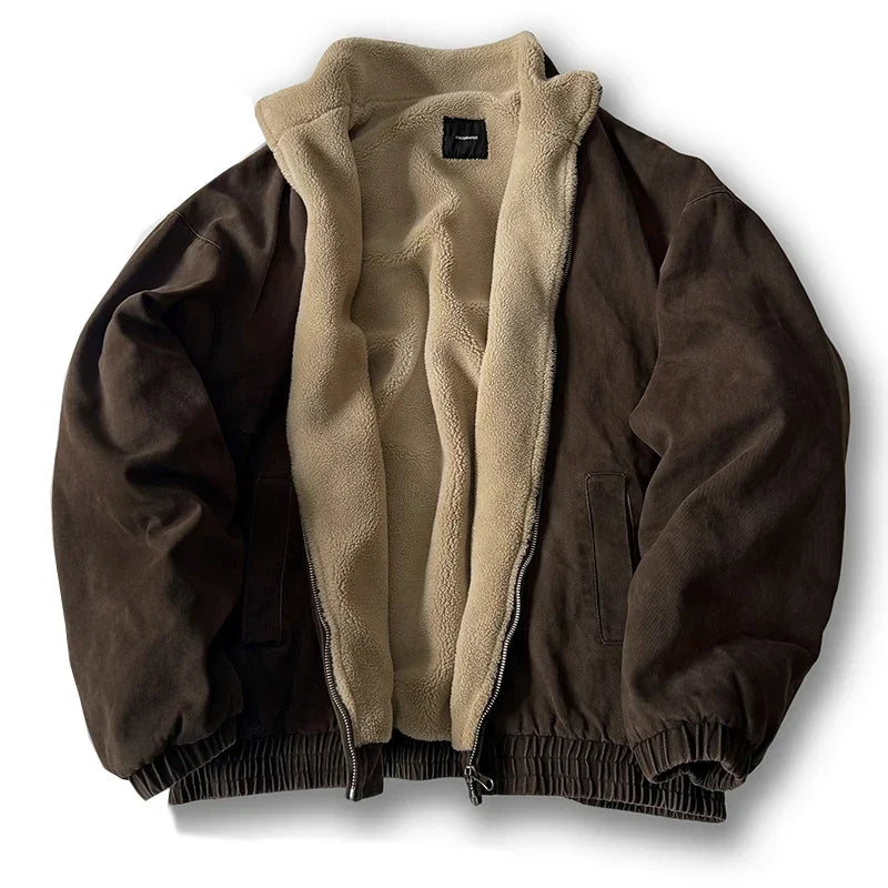 Herre Vintage Polar Fleece Jakke - Streetwear Stil