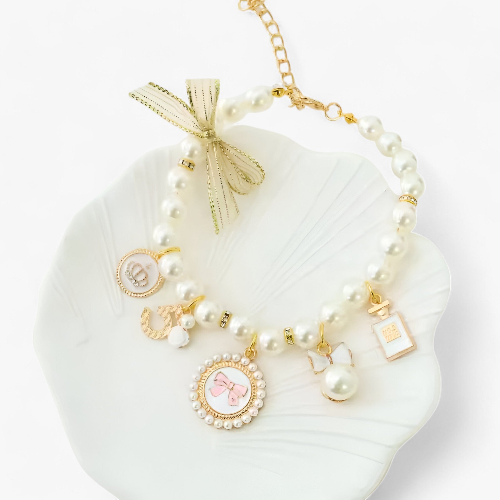Bella | Luxe Perlekra til Huseinler med Strass - - other - {{ product_tags }