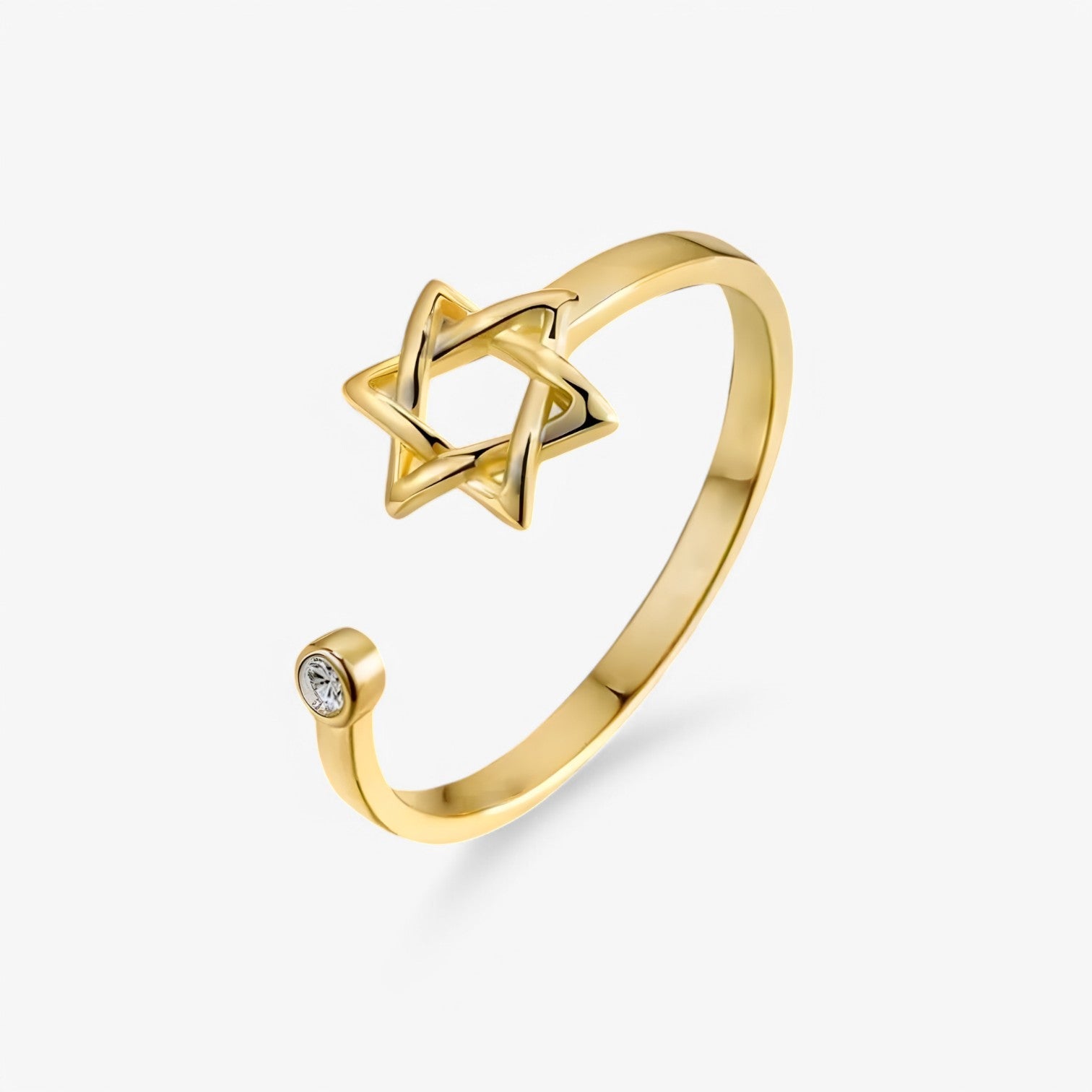 Brisa | Elegant ster zirkoon ring – Justerbar & tidløs skønhed - - other - {{ product_tags }