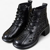 Hannah | Hand-stitched leather boots with nature-inspired laces