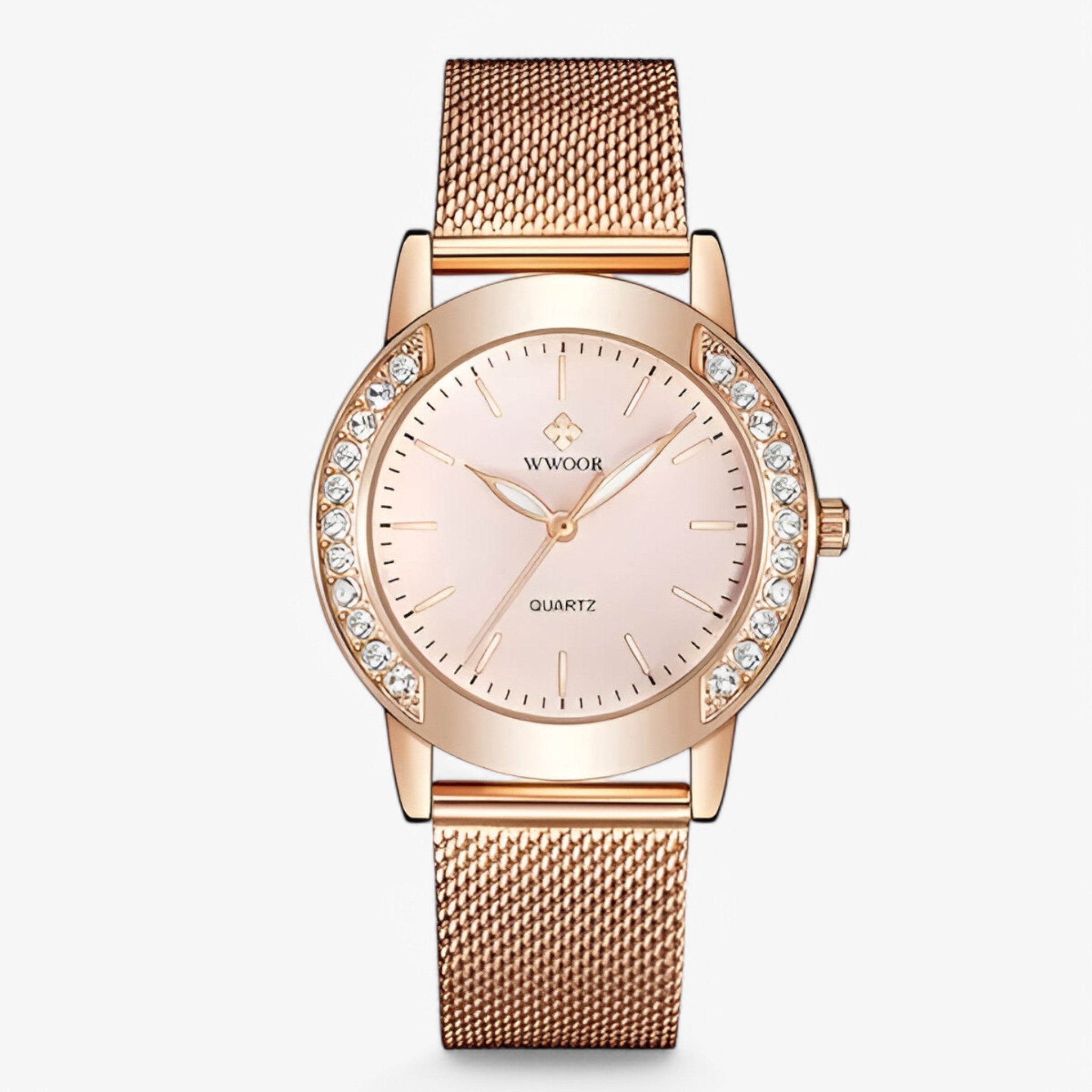 Sophie | Luksus armbåndsur med diamanter - lyserød rose - watches - {{ product_tags }