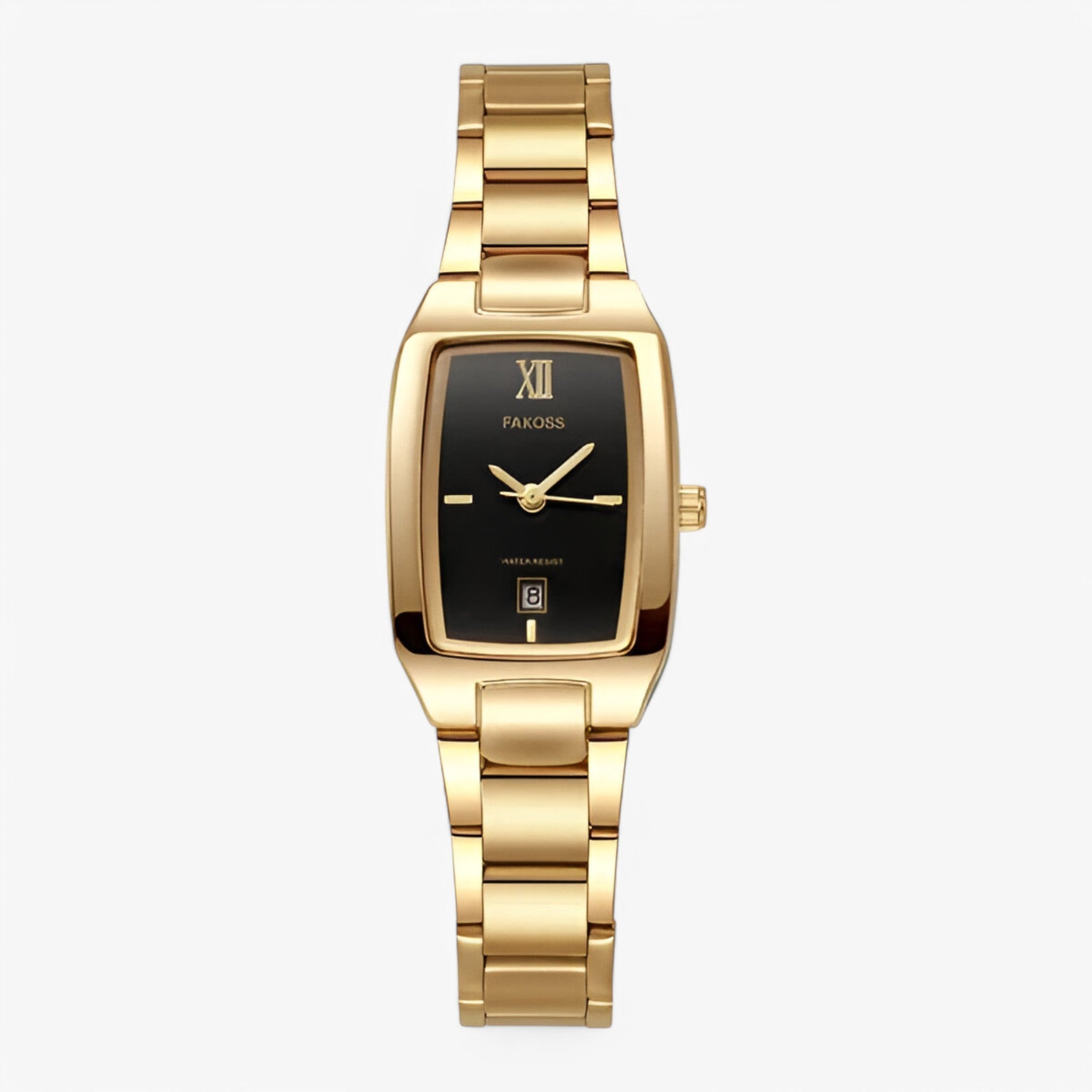 Ruth | Elegant dame quartz ur med firkantet urskive - sort guld - Ruth | Elegant dame quartz ur med firkantet urskive- €25 - {{ product_tags }