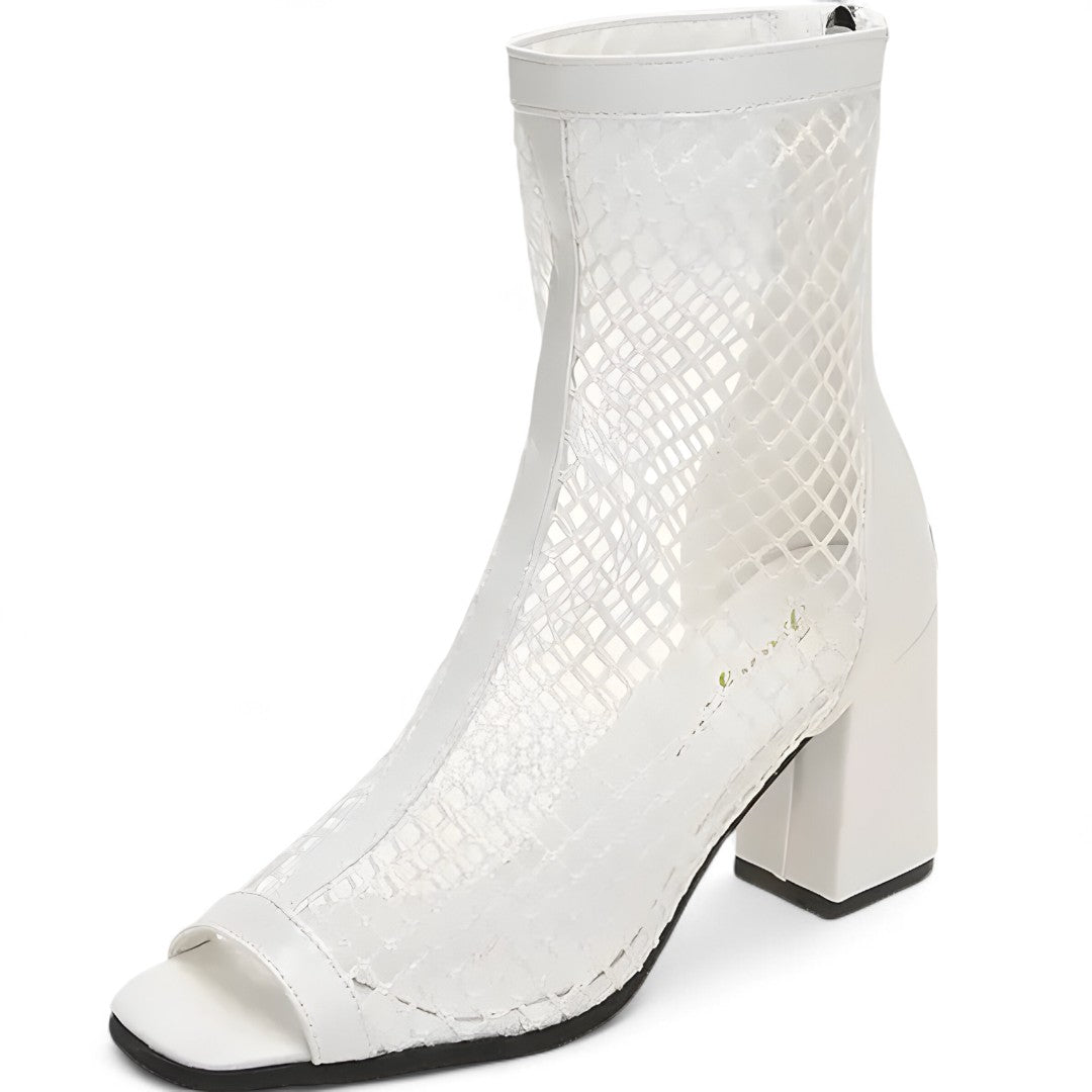 Elena | Årendsandaler med luftigt plateau-net - Hvid - Elena | Årendsandaler med luftigt plateau-net - €25 - {{ product_tags }