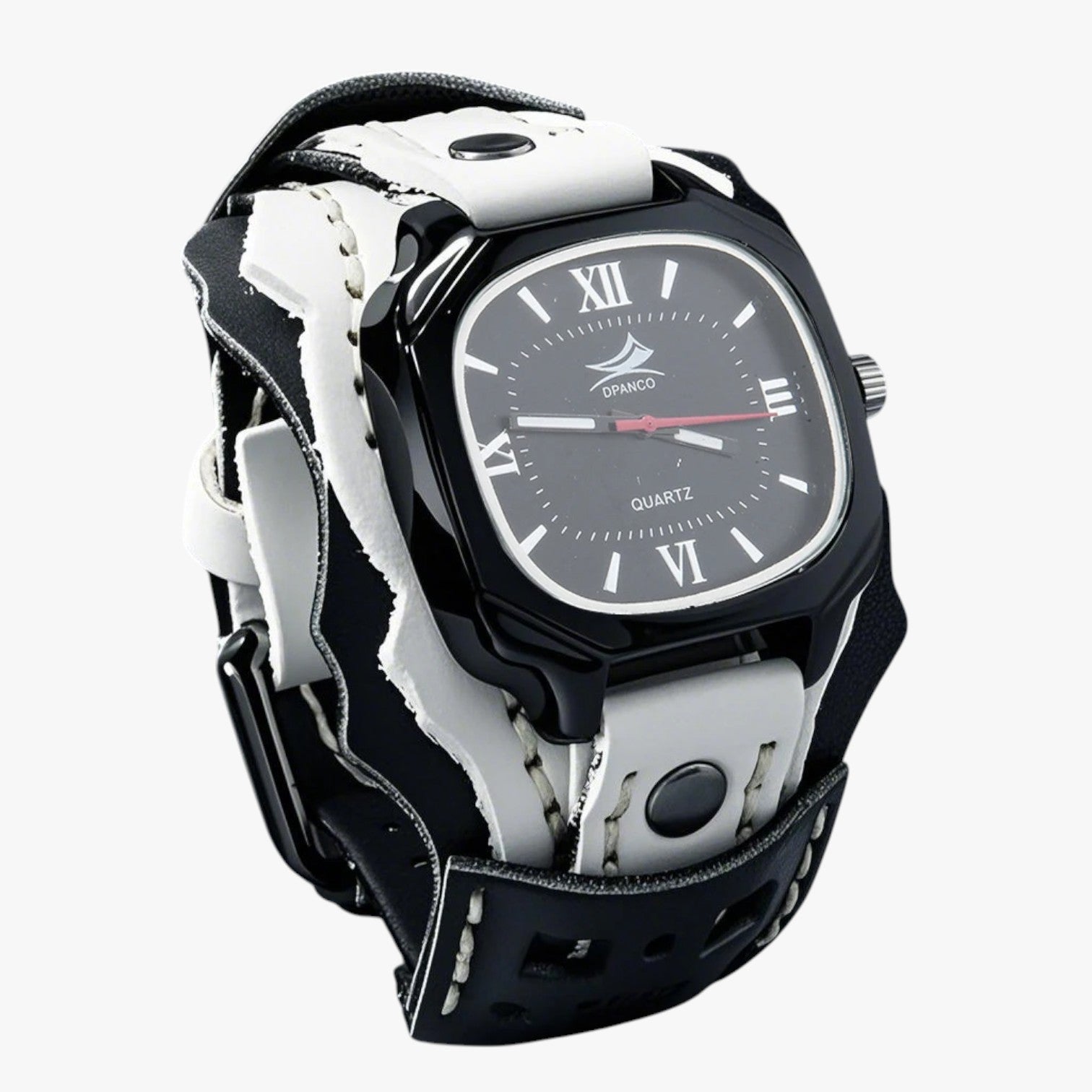 Alden | Stor herreur med stort kvadratisk ur og ægte læderrem - - watches - {{ product_tags }