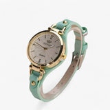 Jiezel | Women's watch - stylish slim PU leather strap