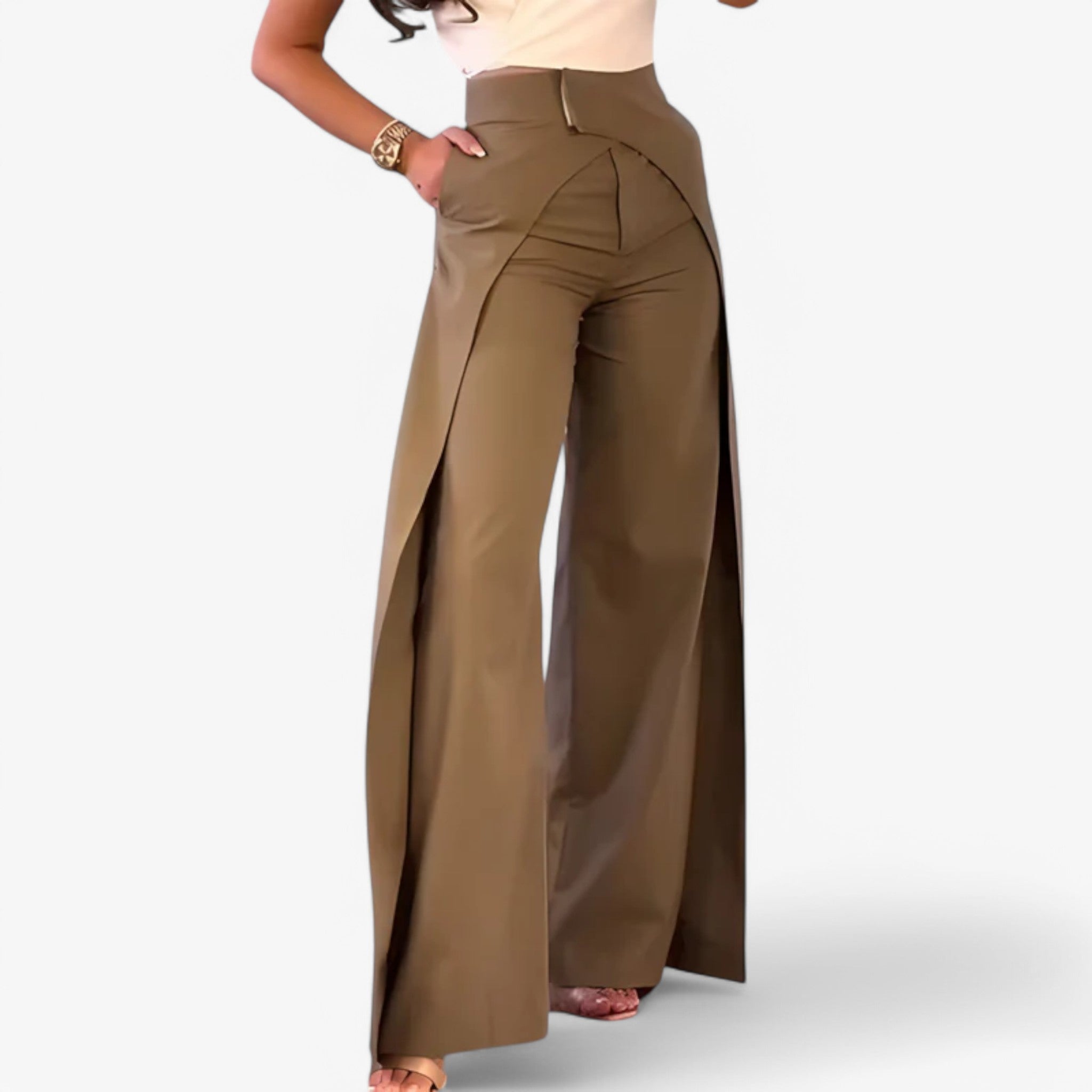 Emma | Damebukser - Høj talje og komfort - Brun - women's fashion - {{ product_tags }