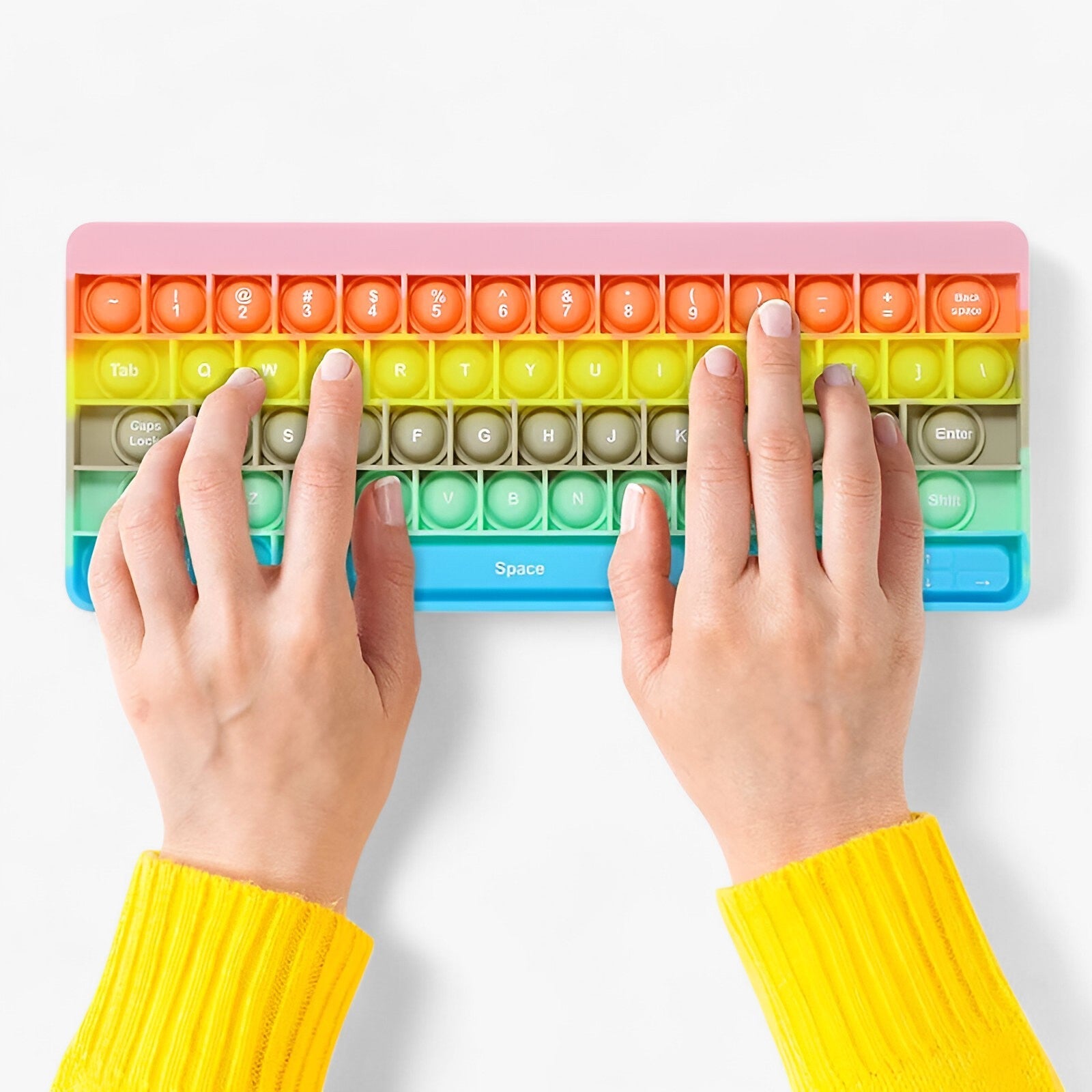 Kyle | Regnbue Fidget Tastatur - Stressfri Spiloplevelse - - other - {{ product_tags }