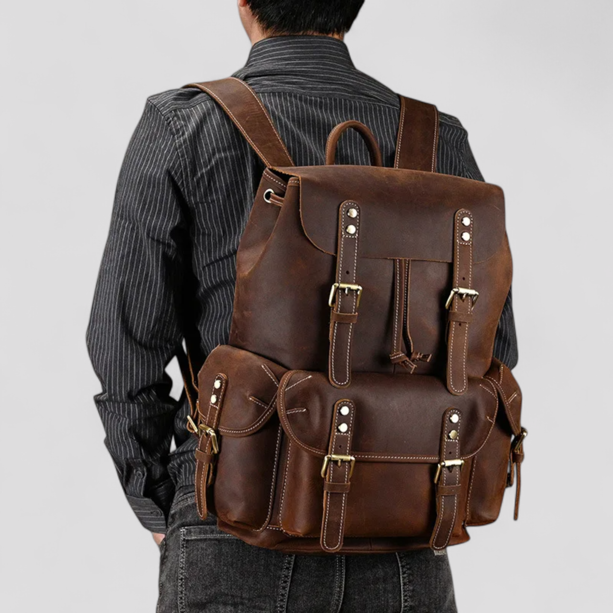 Leo | Luksus fuld læder rygsæk - - bags - {{ product_tags }