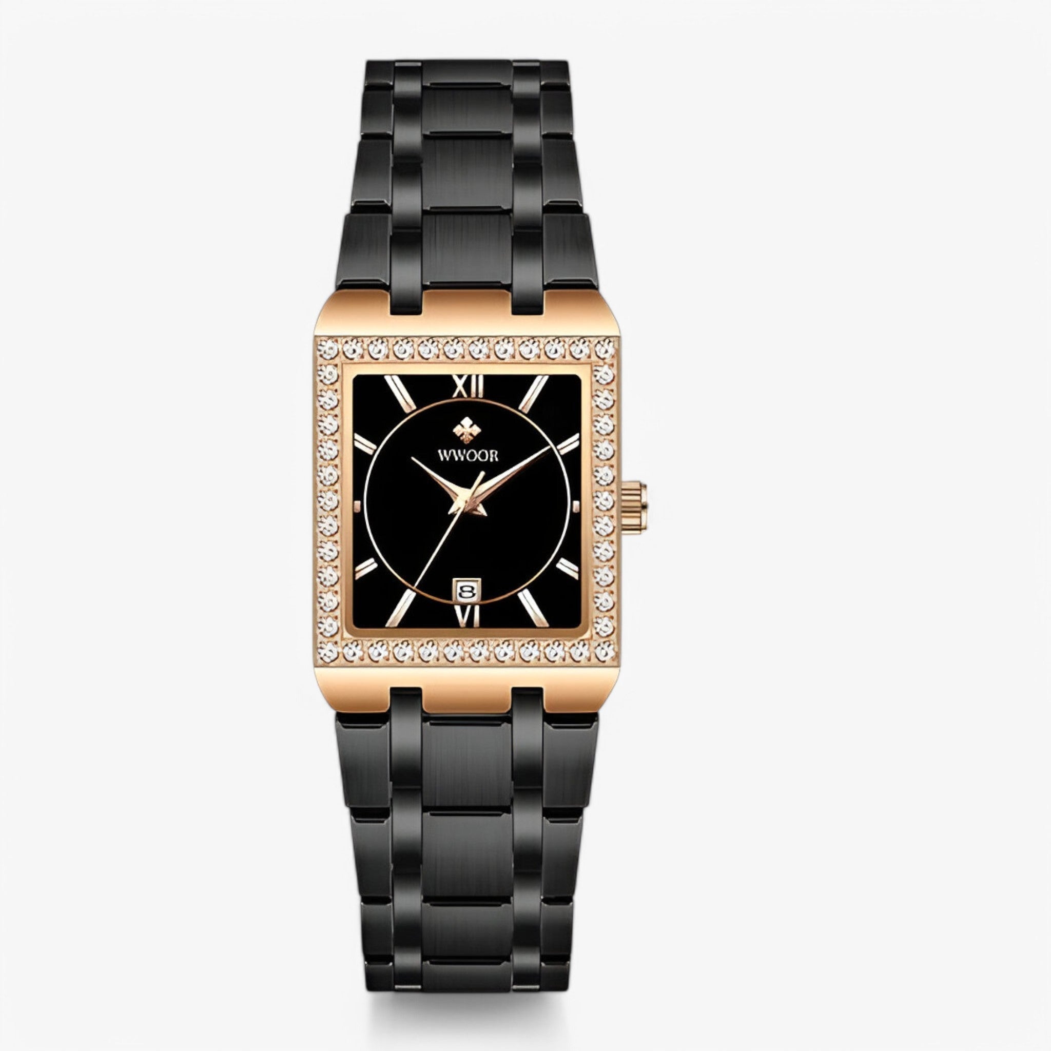 Celeste | Dameur med firkantede diamanter - sort rose - Celeste | Dameur med firkantede diamanter- €25 - {{ product_tags }