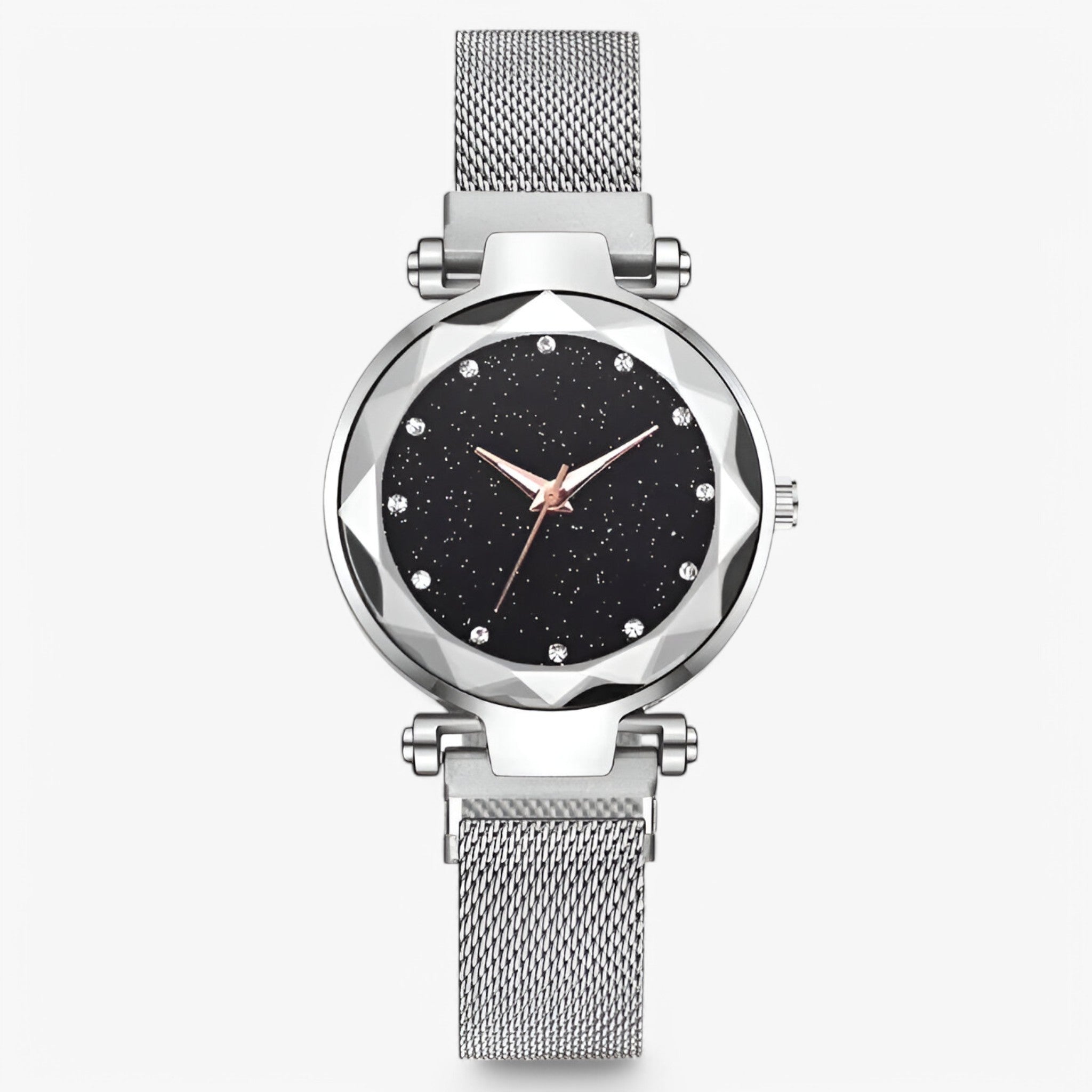 Stella | Dameshorloge met sterrenkoekjeswijzerplaat - sølv - watches - {{ product_tags }