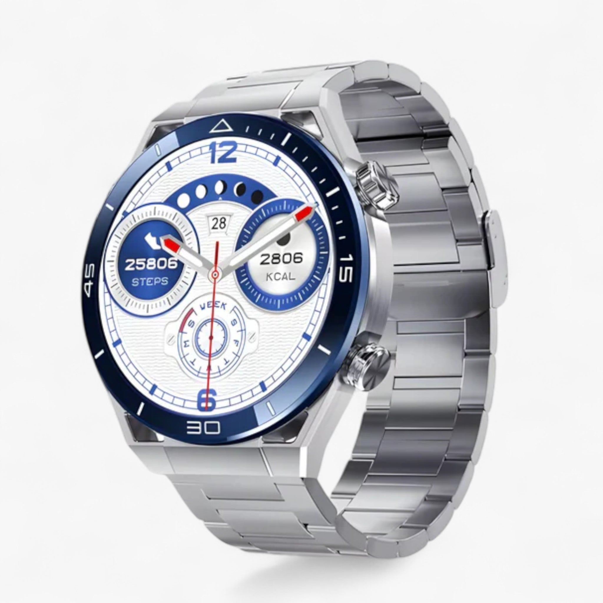 DT Ultra Mate | Smartwatch - GPS og NFC til mænd med Bluetooth-opkald og EKG - Blå sølvmetal - DT Ultra Mate | Smartwatch - GPS og NFC til mænd med Bluetooth-opkald og EKG - €25 - {{ product_tags }
