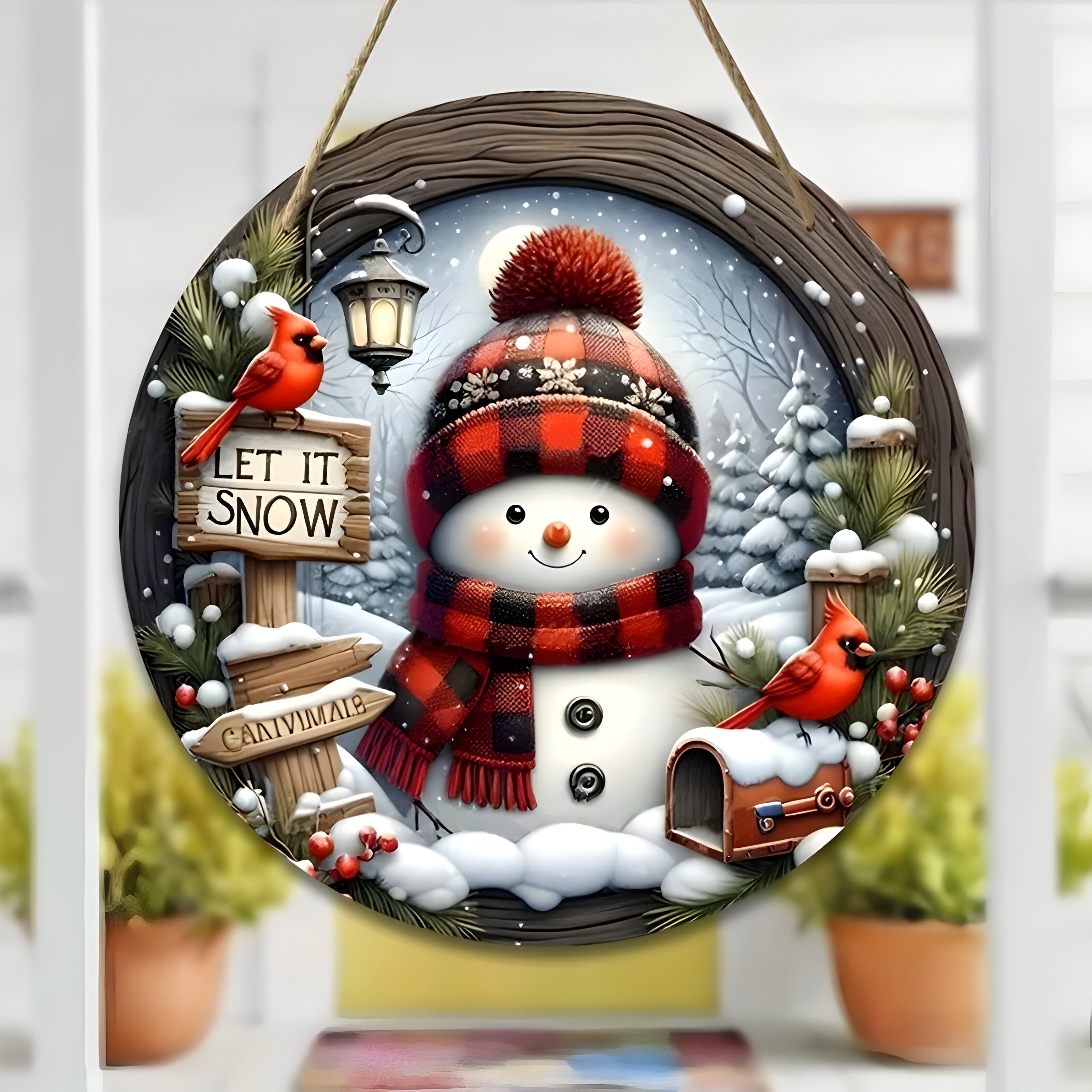 Festlig elegance | Julbordsmittstycke i akrylkrans - Perfekt til væg- eller dørsmykning - - christmas - {{ product_tags }