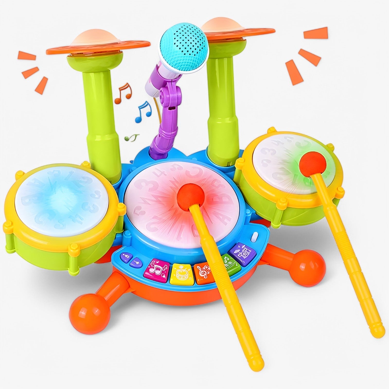 Kayden | Uddannelsesmæssigt Trommesæt til Småbørn – Musik & Sjov i Én - - baby - {{ product_tags }
