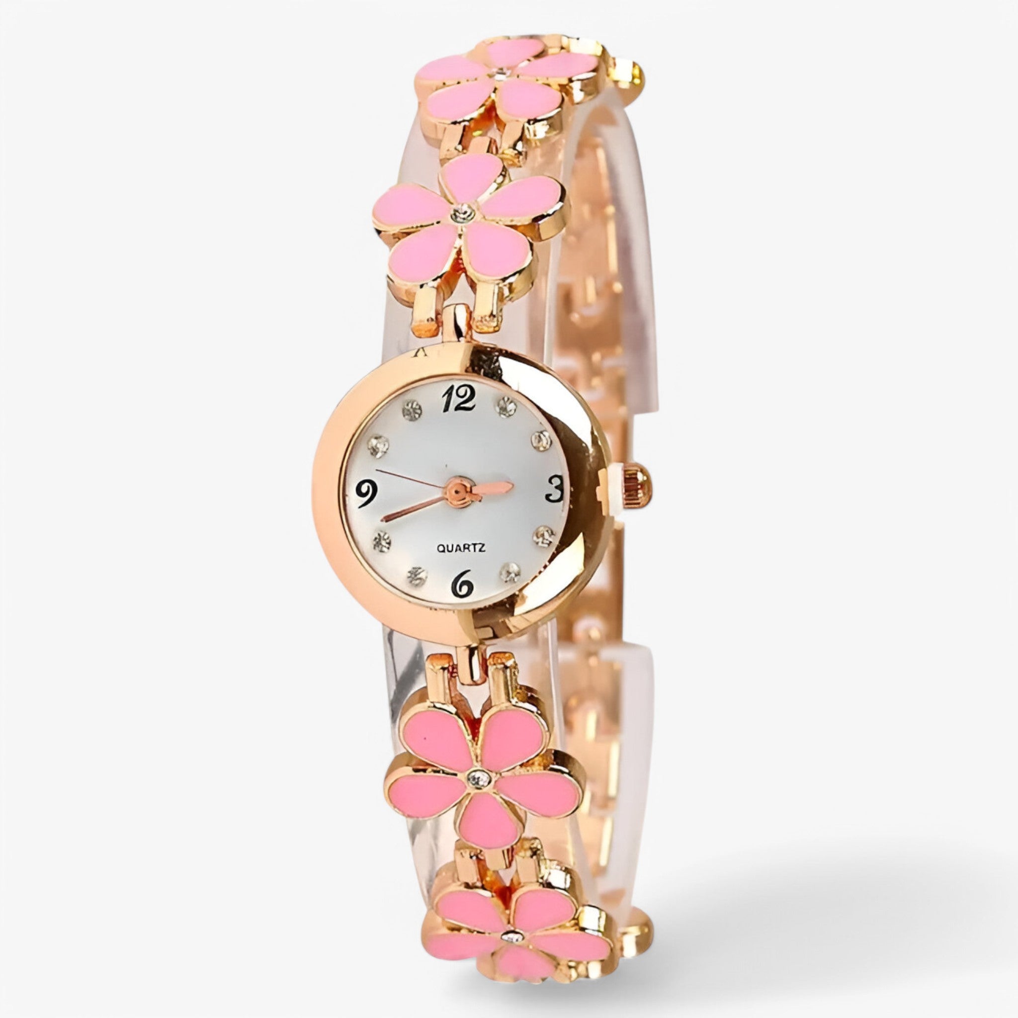 Juliette | Blomster og småkager analogt kvarts armbåndsur til kvinder - Lyserød - watches - {{ product_tags }