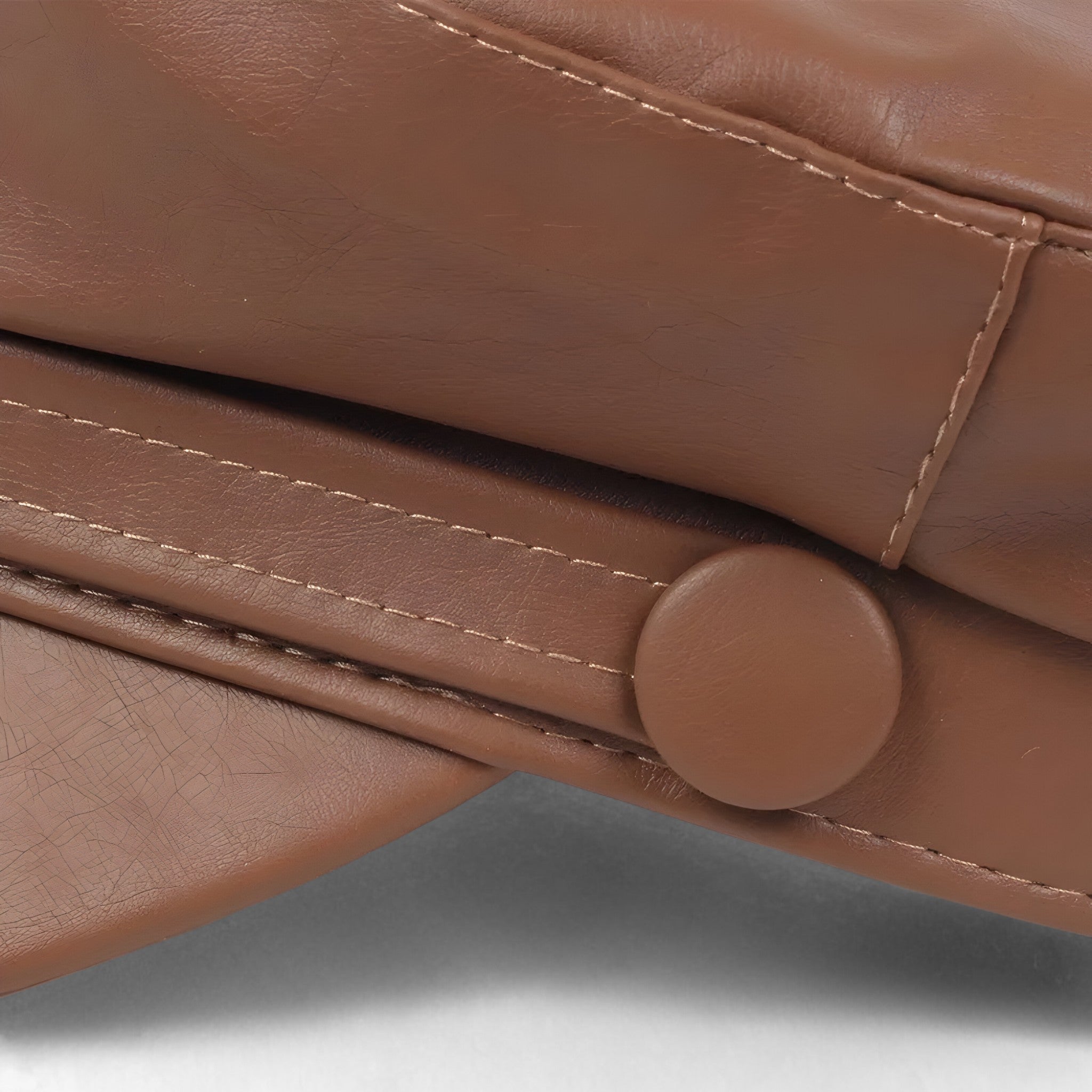 Nova | Ottekantet flad kasket | PU-læderhat - - men's fashion - {{ product_tags }