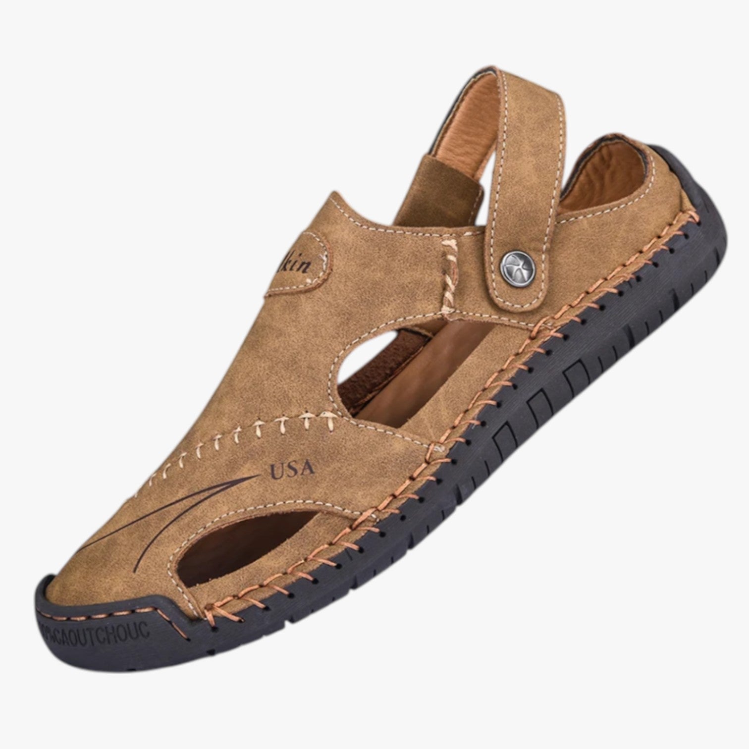 Owen | Herre sommersandaler - Åndbart læder og skridsikker sål for et stilfuldt præg - Lyst Brun - Owen | Herre sommersandaler - Åndbart læder og skridsikker sål for et stilfuldt præg- €25 - {{ product_tags }