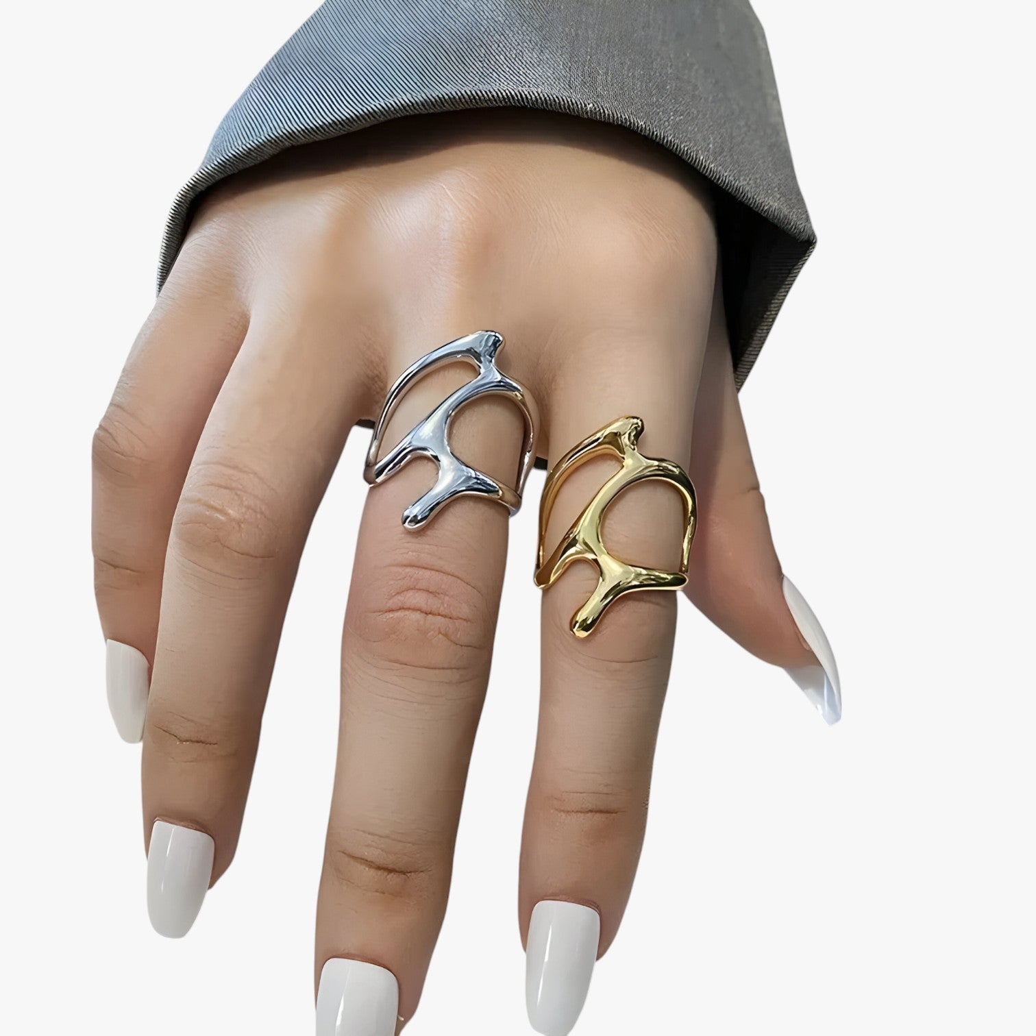 Hilma | Vintage Sølvring – Elegant, Justerbar & Iøjnefaldende - - women's fashion - {{ product_tags }