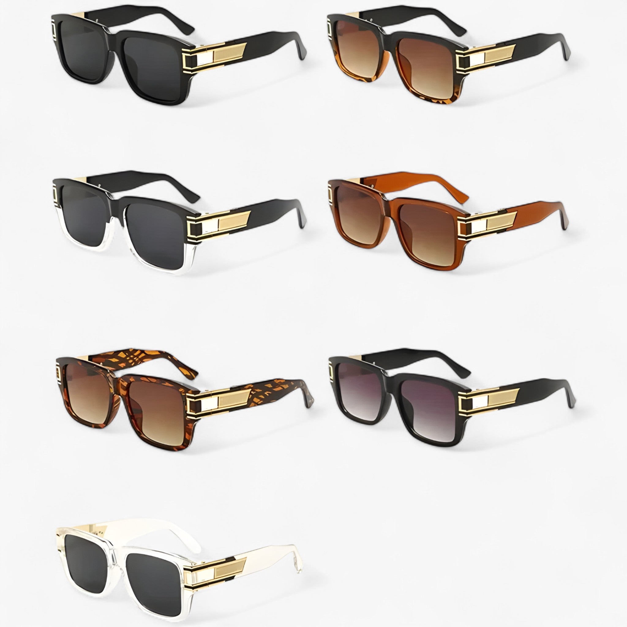 Emil | Vintage firkantede solbriller med dråbedesign - - watches - {{ product_tags }