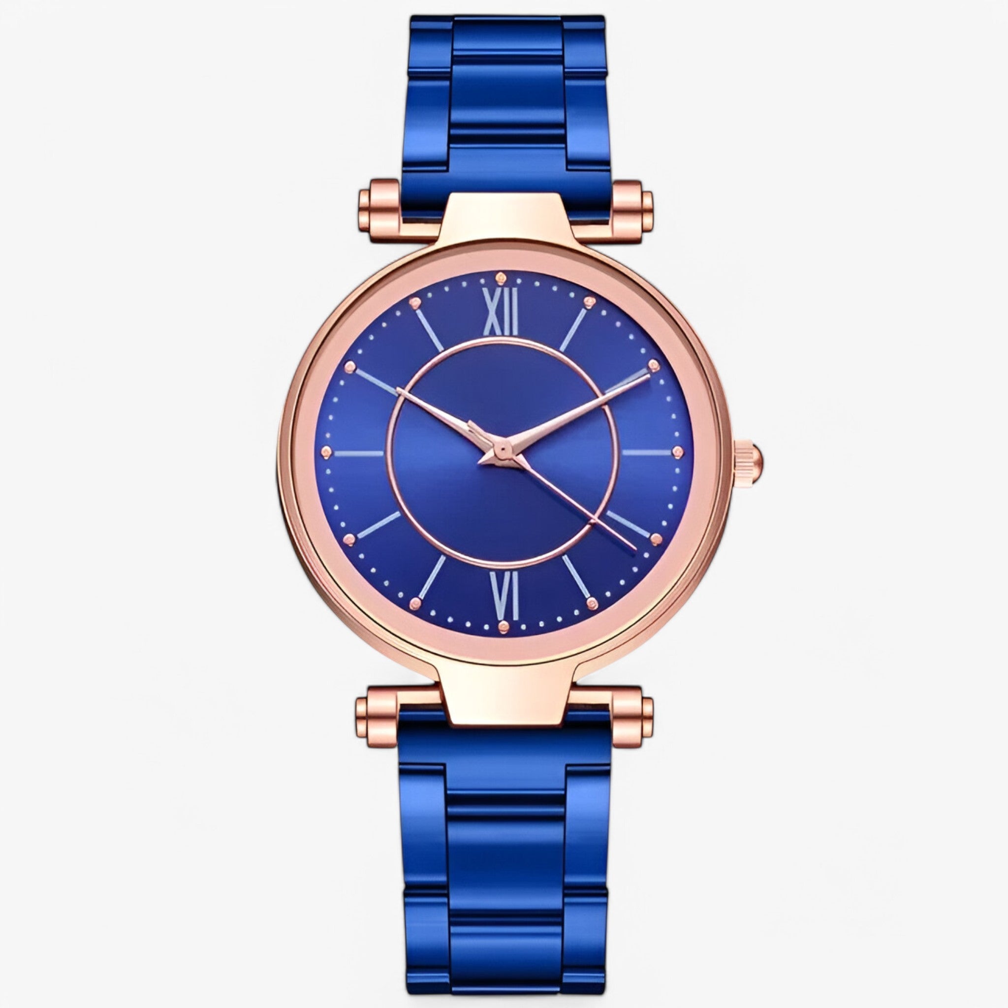 Claudia | Klassisk rosa stålur - Blå - watches - {{ product_tags }