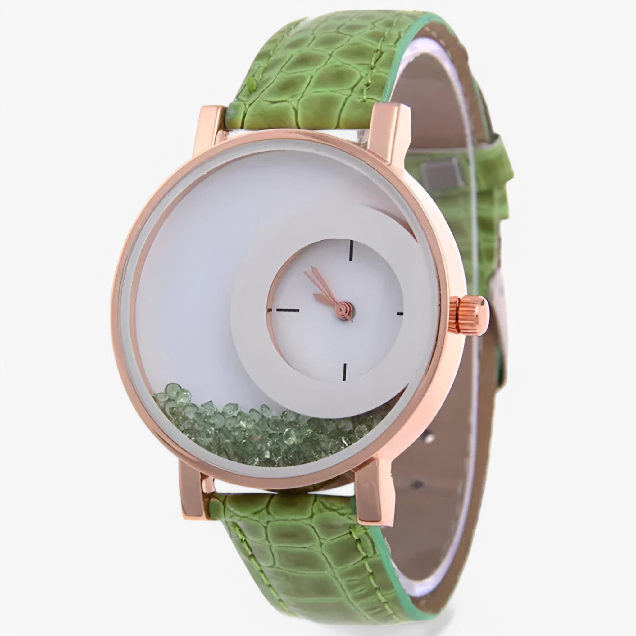 Odette | Dameur med brillant urskive - grøn - watches - {{ product_tags }