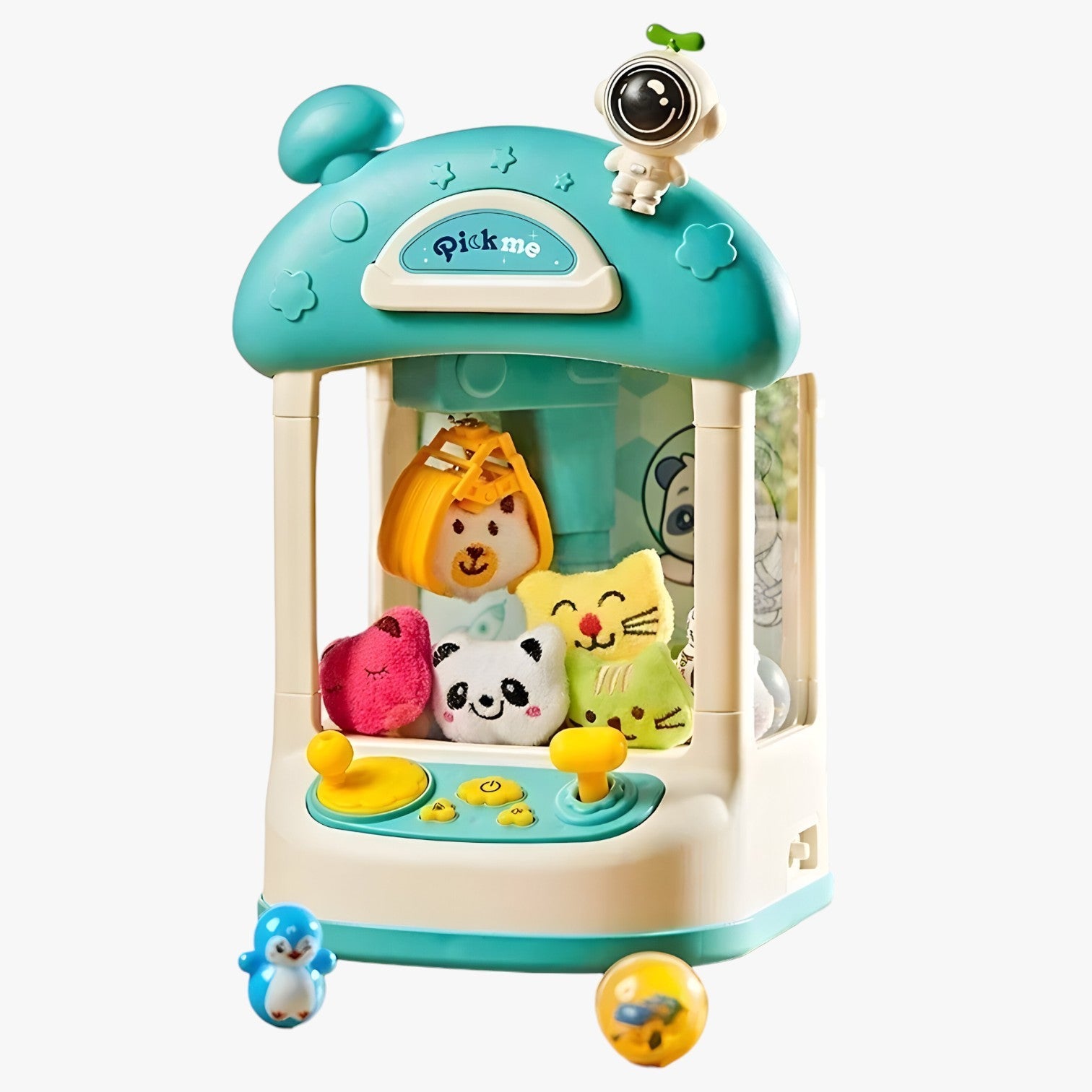 Remi | Mini Grab Maskine – Sødt astronautenspejl med lys og musik - Grøn - baby - {{ product_tags }