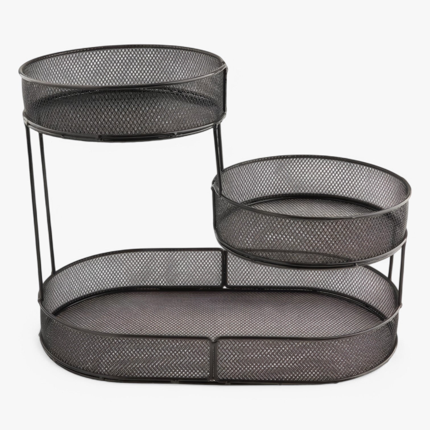 Milena | Stilfuld jern frugtskål – Hold frugt frisk og organiseret - Stil2 sort - house & garden - {{ product_tags }