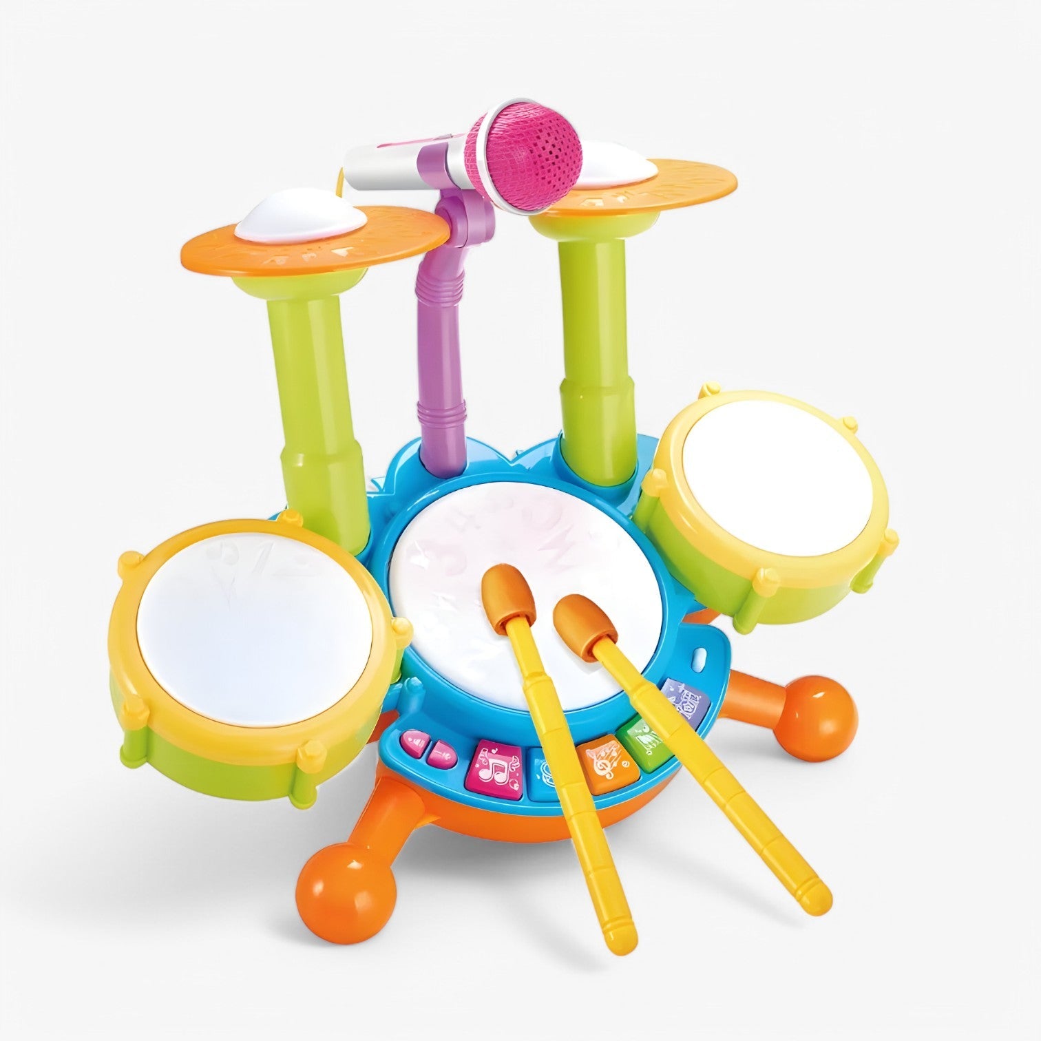 Kayden | Uddannelsesmæssigt Trommesæt til Småbørn – Musik & Sjov i Én - grøn - baby - {{ product_tags }
