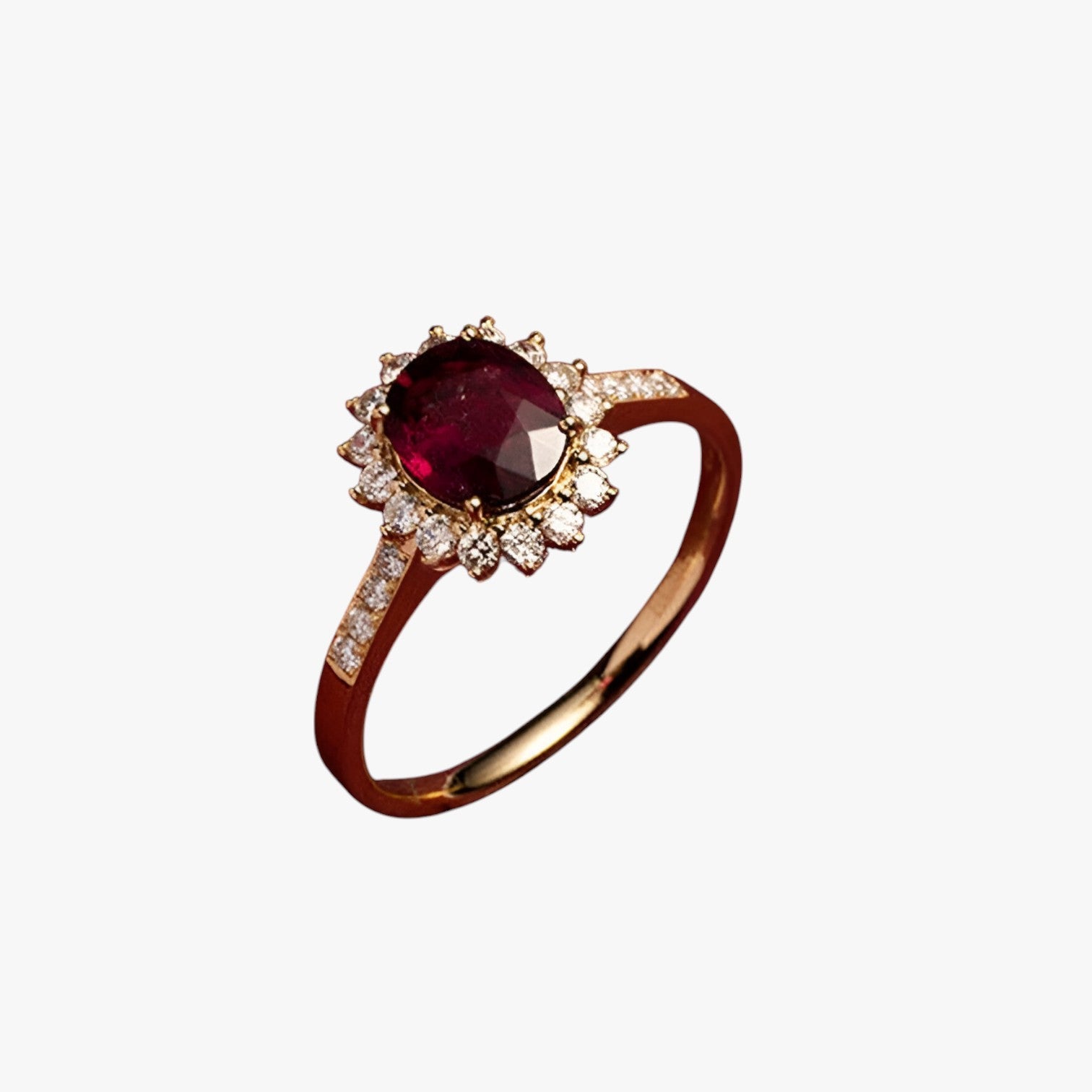 Janet | Vintage ring med kongelig flair og funklende rubinlook - guld - other - {{ product_tags }
