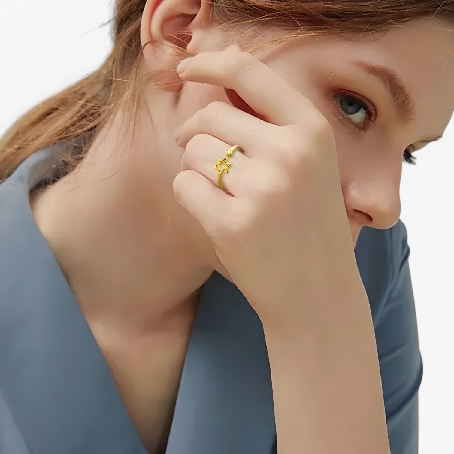 Brisa | Elegant ster zirkoon ring – Justerbar & tidløs skønhed - - other - {{ product_tags }