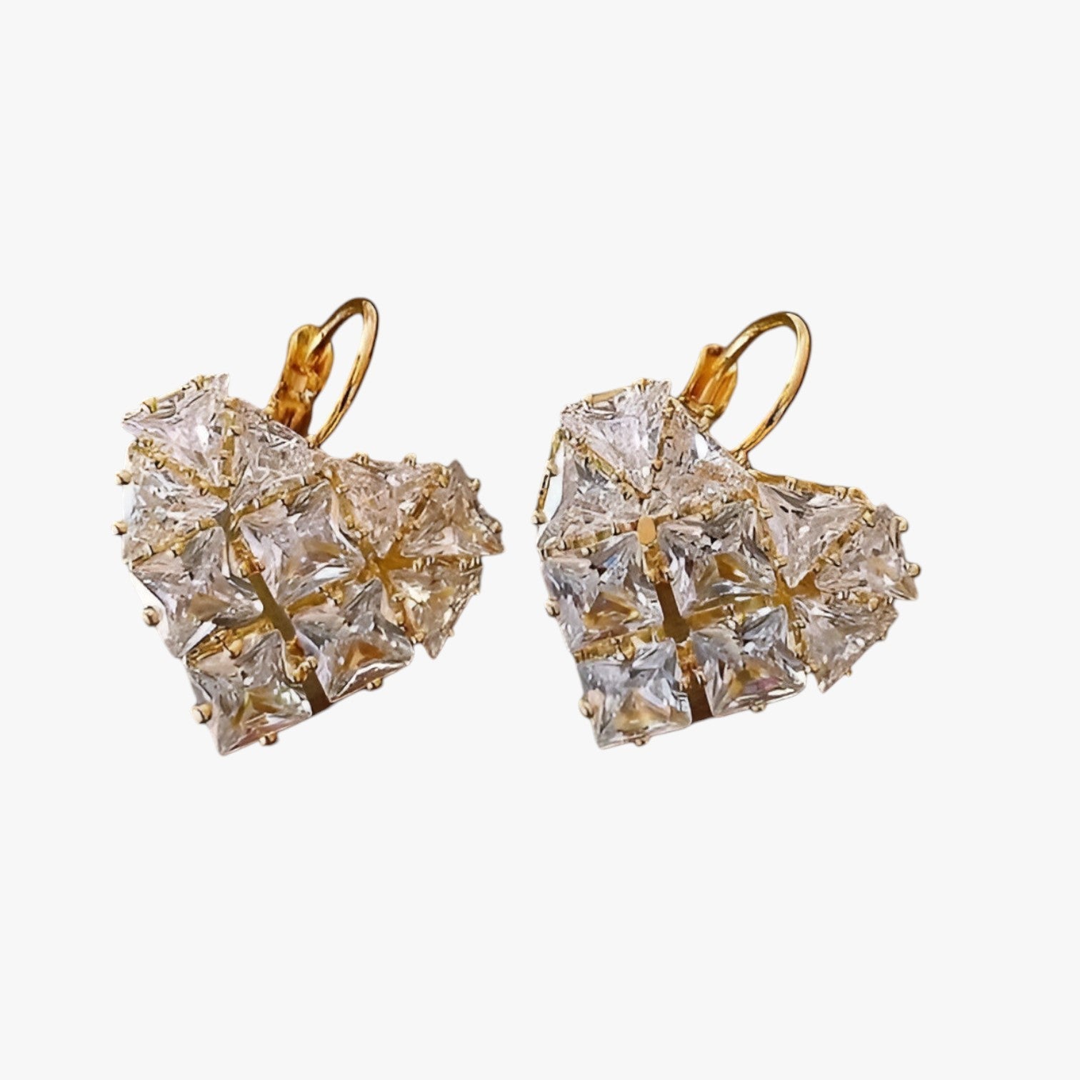 Amélie | Franske luksus hjerteøreringe med zirkonia - - women's fashion - {{ product_tags }