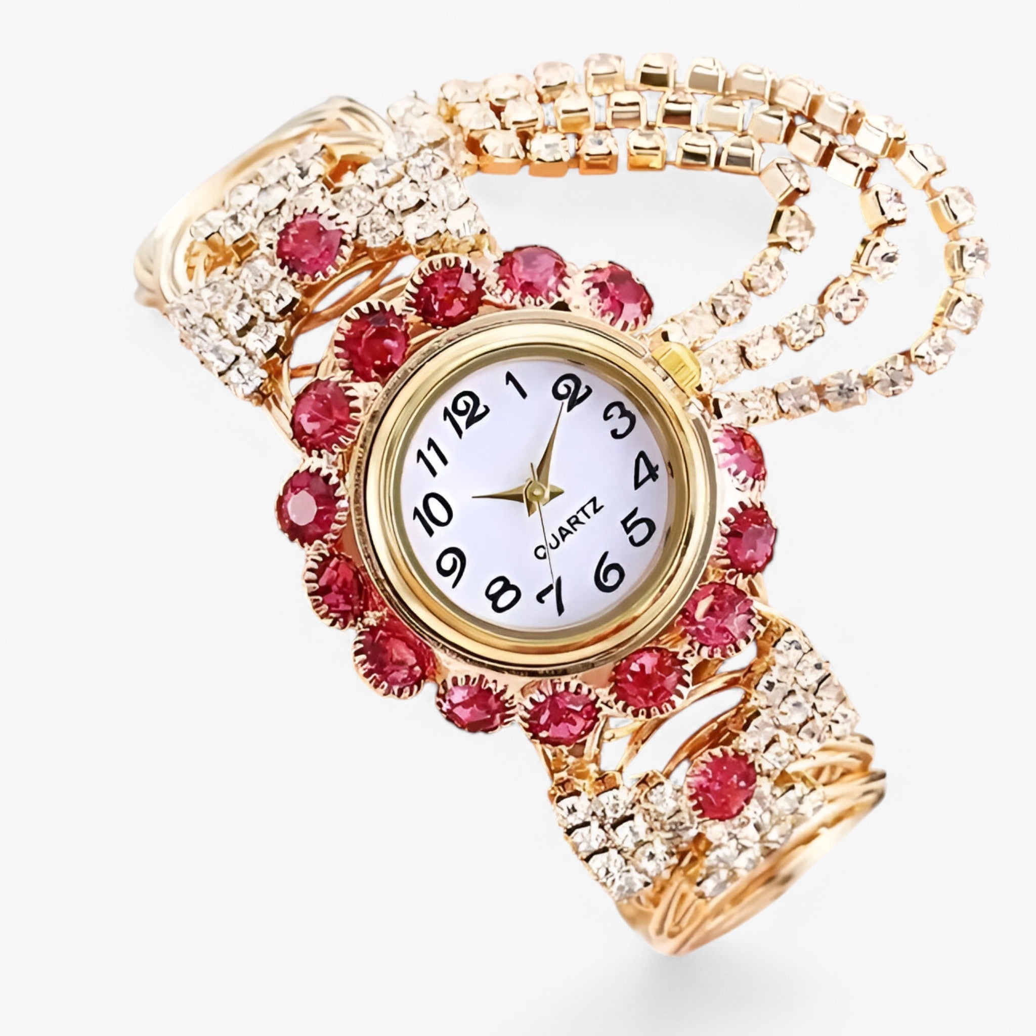 Iris | Quartz ur med rhinsten og stålrem - - watches - {{ product_tags }