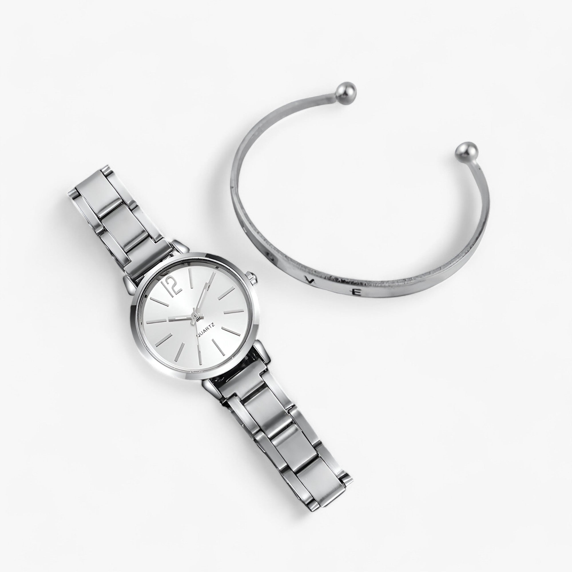 Lorena | Elegant dameur sæt - Stylet rustfrit stål & armbånd - - watches - {{ product_tags }