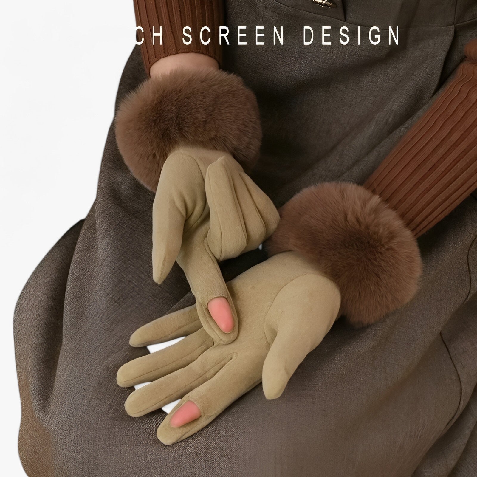Emma | Elegante Touchscreen Handsker til Kolde Vinterdage - - winter - {{ product_tags }