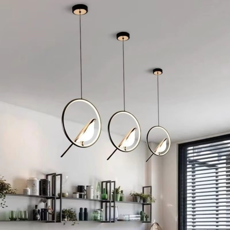 Gylden Fugl Pendel-lampe – LED Skulptur Loftslampe - - Pendant Light - {{ product_tags }
