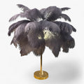 FeatherGlow | Bordlampe med berøringskontrol - LED med fjer til bryllupper og boligindretning