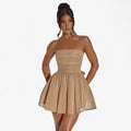 Rayah | Ärmelloses Minikleid mit Glitzereffekt