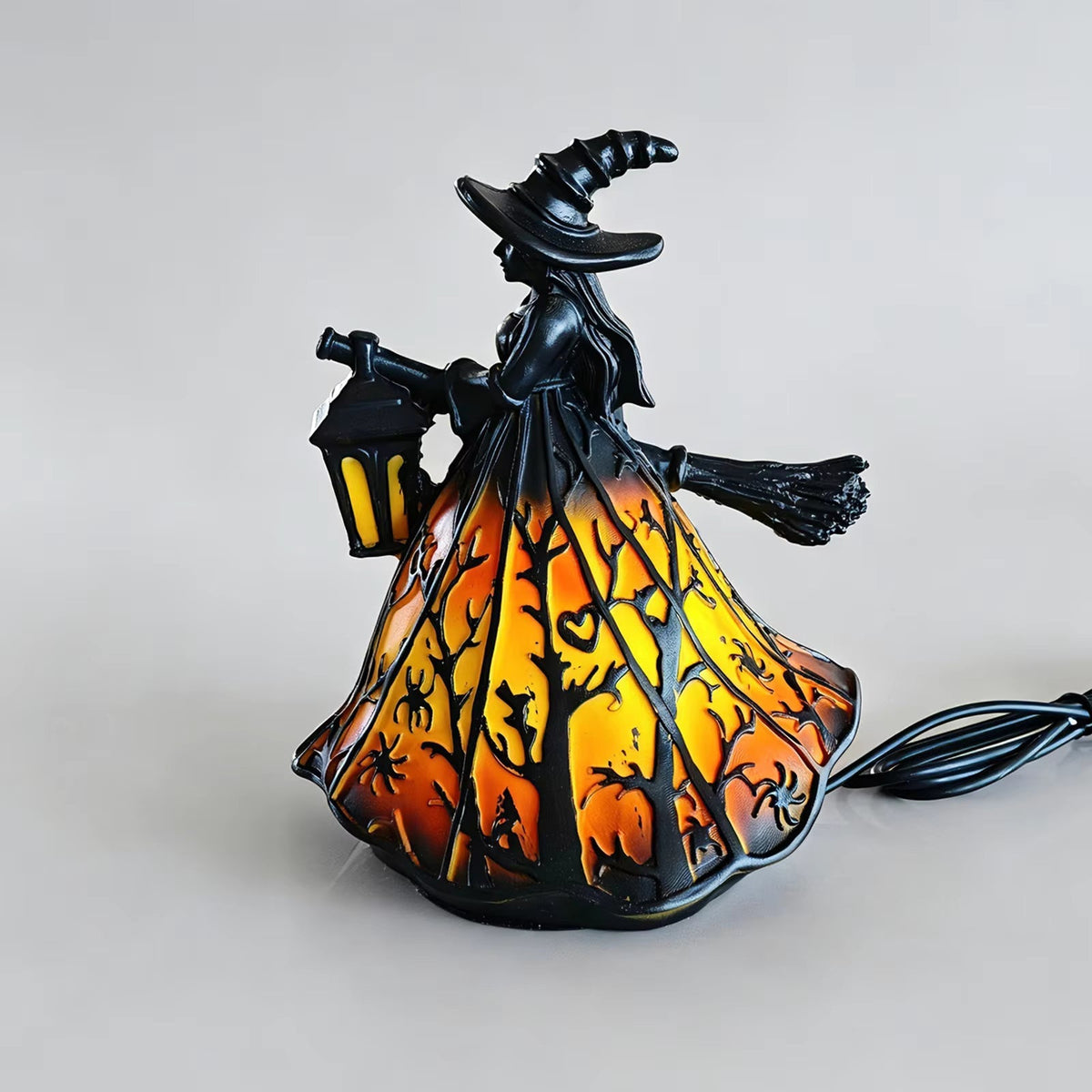 Gotisk Vintage Hekse-lanterne - Flammefri LED Design 30cm