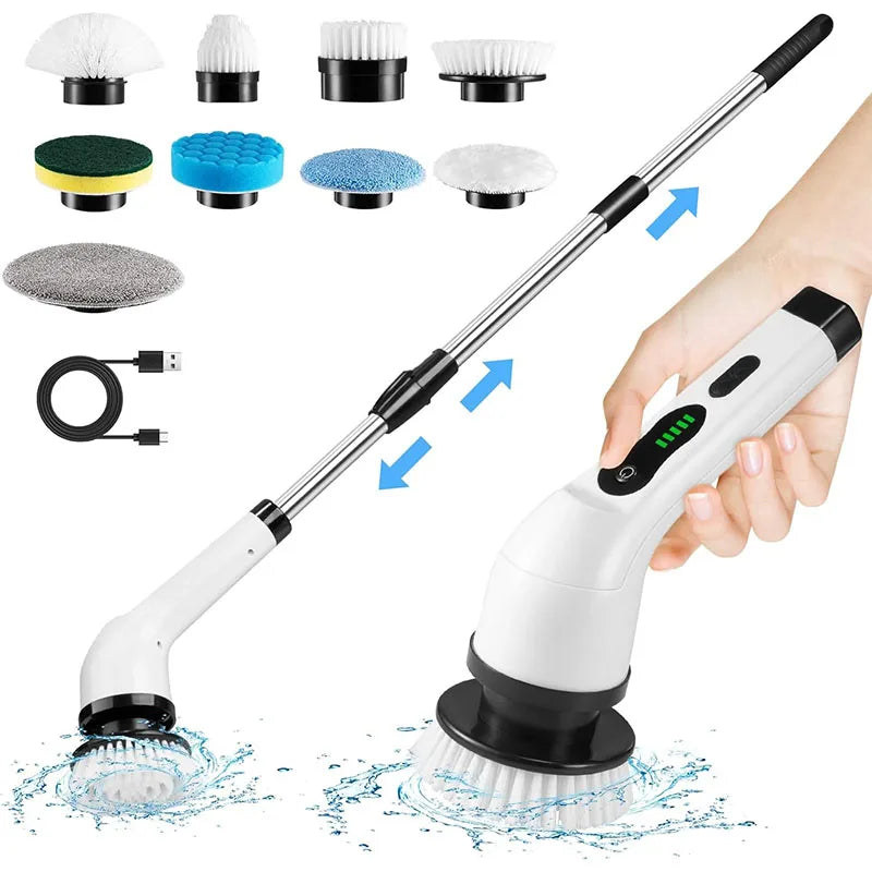 ScrubPro Elektrisk Spin Skrubber - Ledningsfri Rengøringsbørste - - Wellness - {{ product_tags }