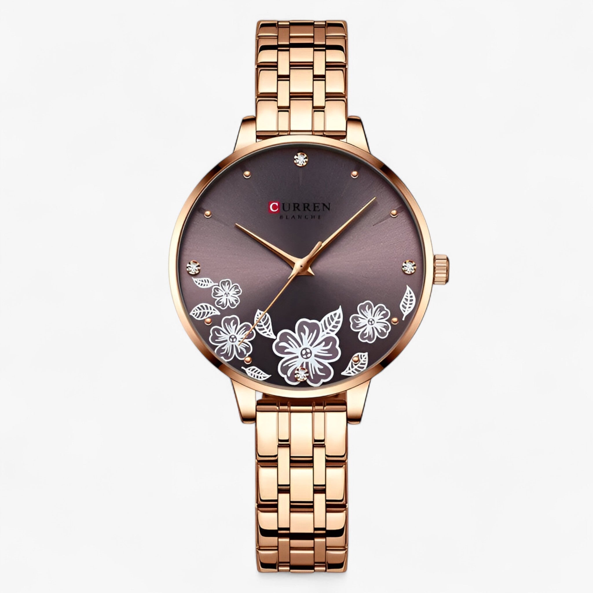 Imogen | Ultratyndt dameur i rustfrit stål med kvartsur - Kaffe - watches - {{ product_tags }