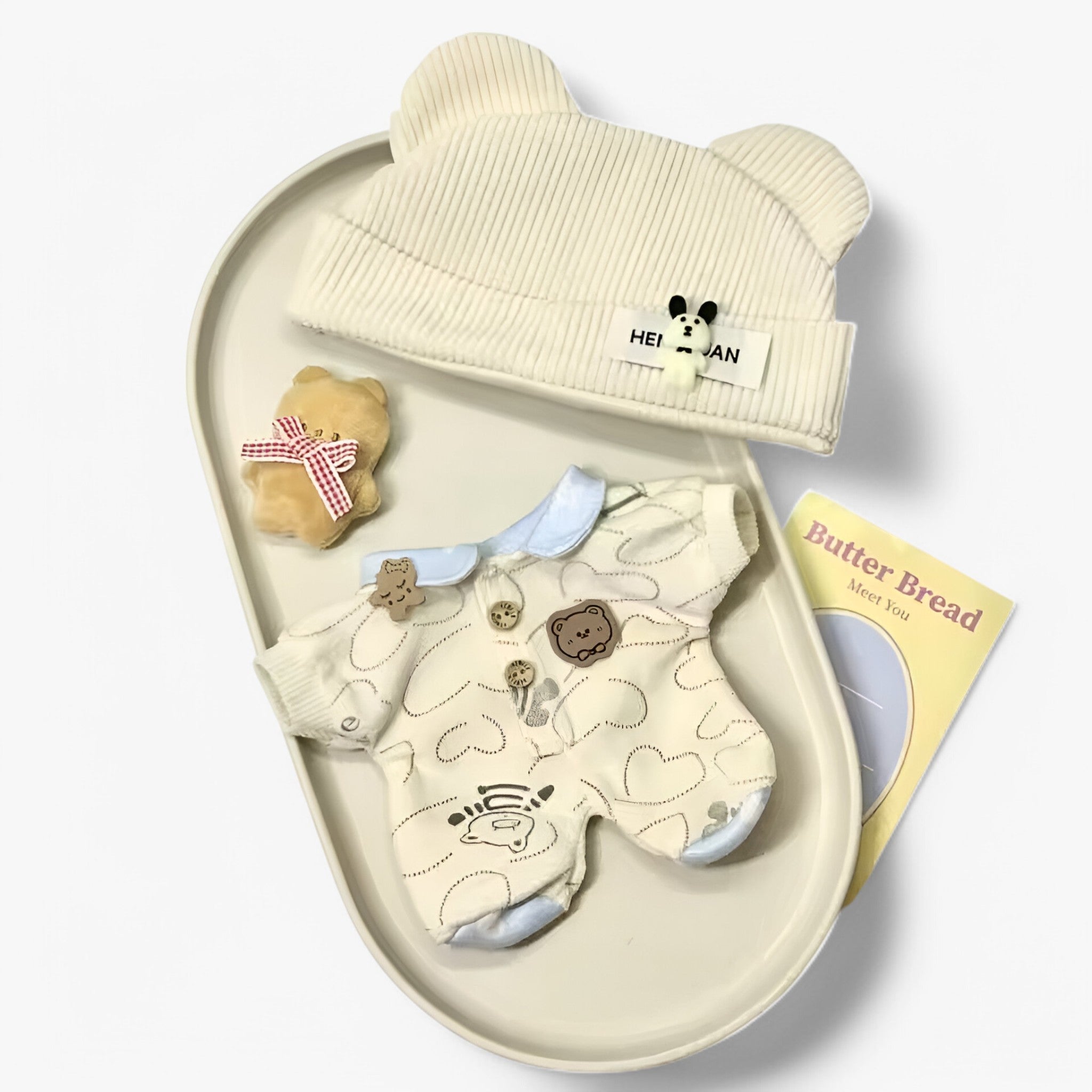 Bonnie | Sød Butter Bear Kanin Udstyrssæt (20 cm) - 04-2pcs - baby - {{ product_tags }