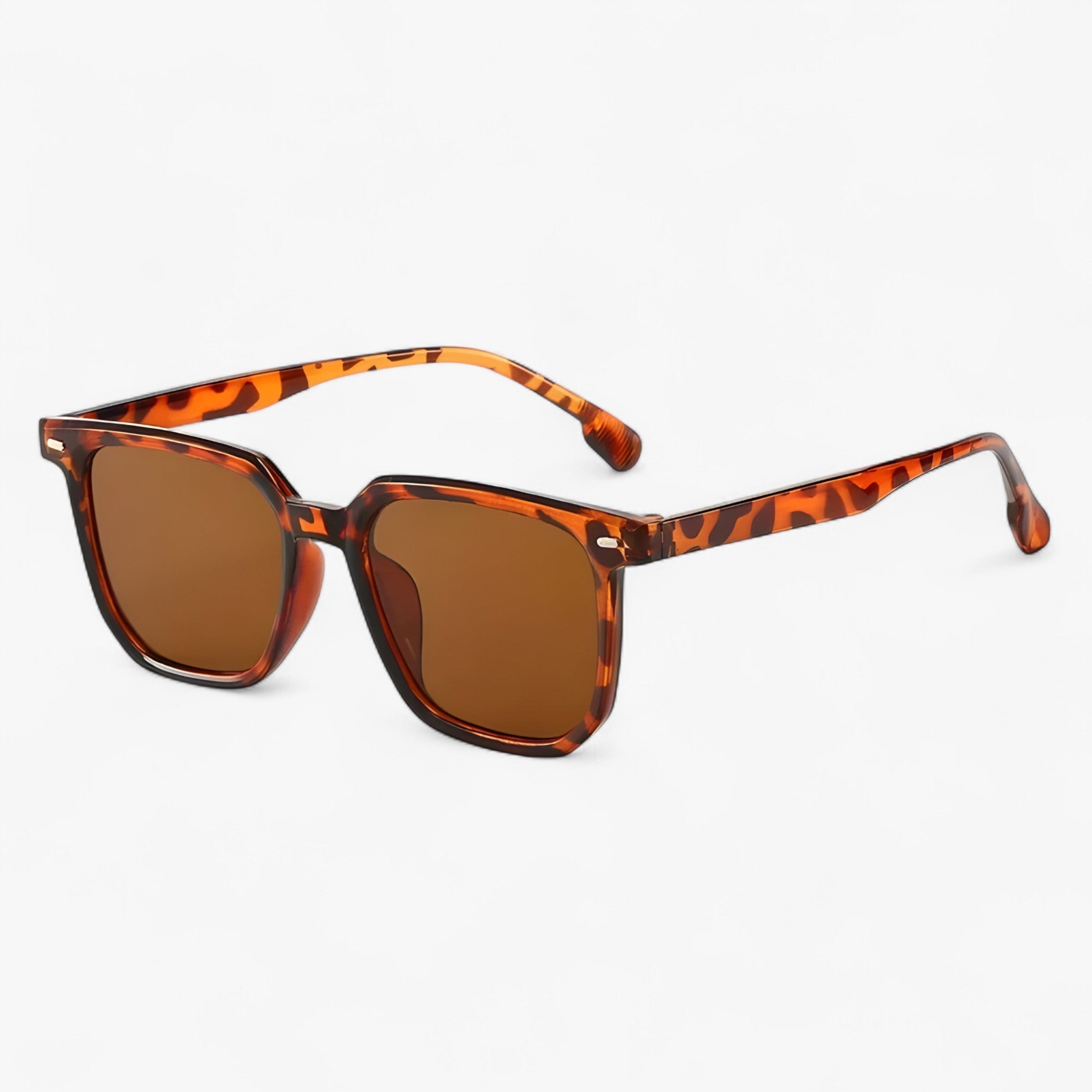 Felix | Unisex vintage firkantede solbriller i retrostil - Te Leopard Som vist - men's fashion - {{ product_tags }