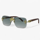 Finne | Steampunk style rimless sunglasses