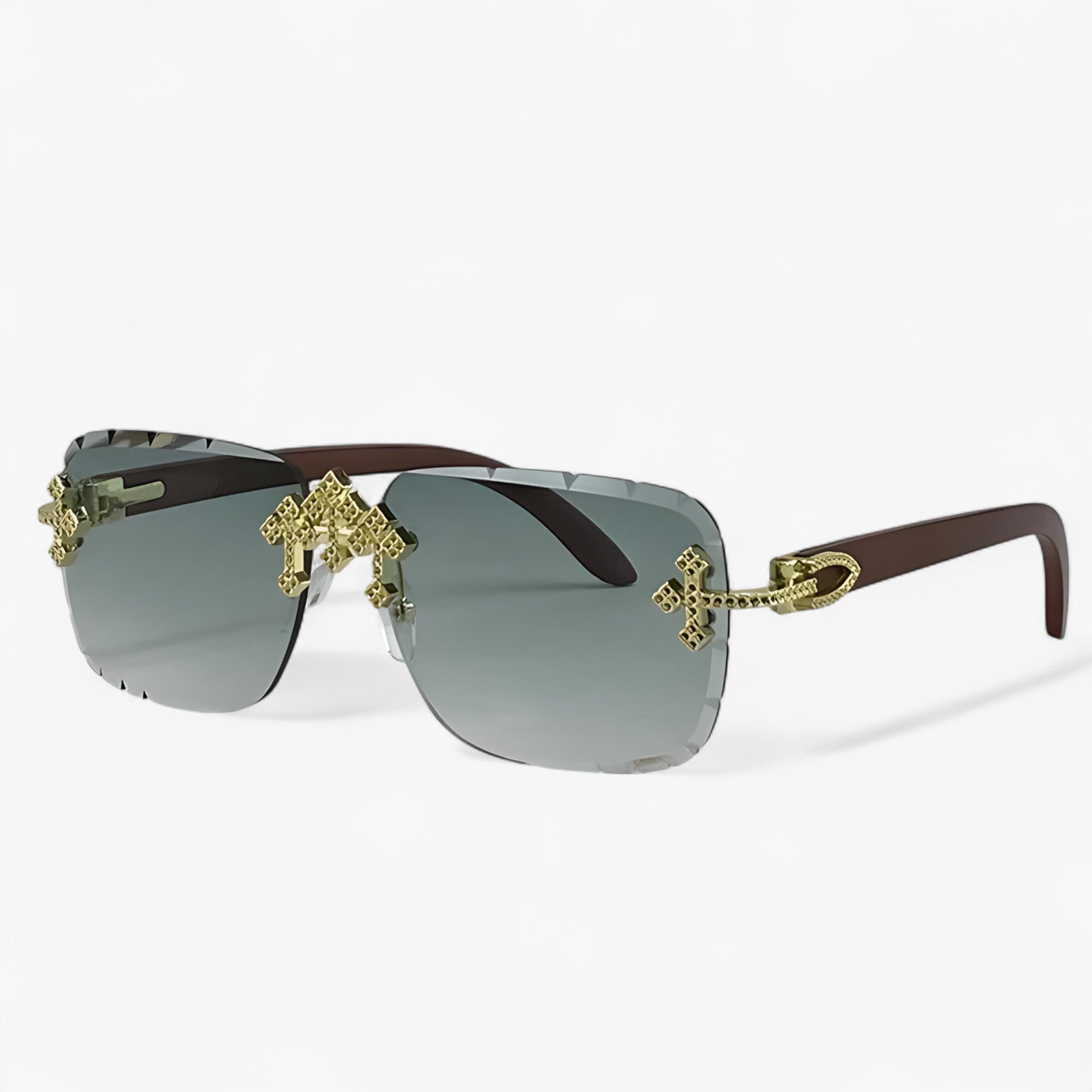 Finn | Steampunk stil uden ramme solbriller - Dobbeltgrå - other - {{ product_tags }