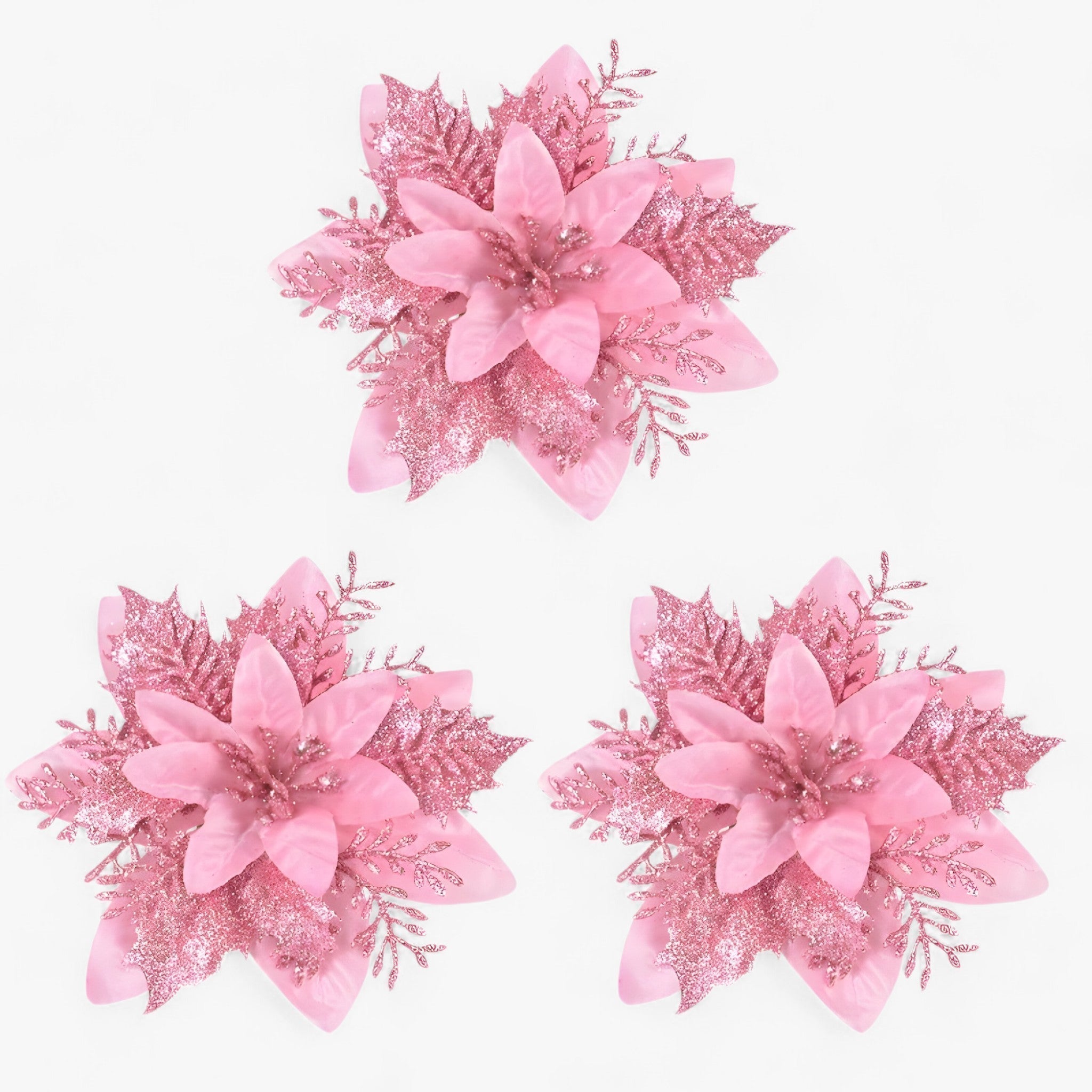 Emilie | Glitrende julblomster – Giv din dekoration et dekorativt touch - Rosa - christmas - {{ product_tags }