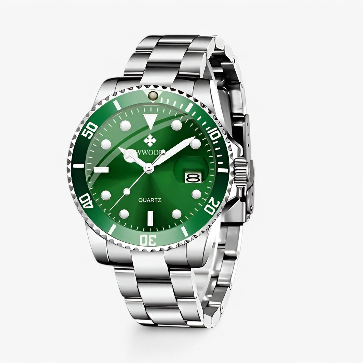 Alfred | Luksus ur i rustfrit stål - Sølvgrøn - watches - {{ product_tags }