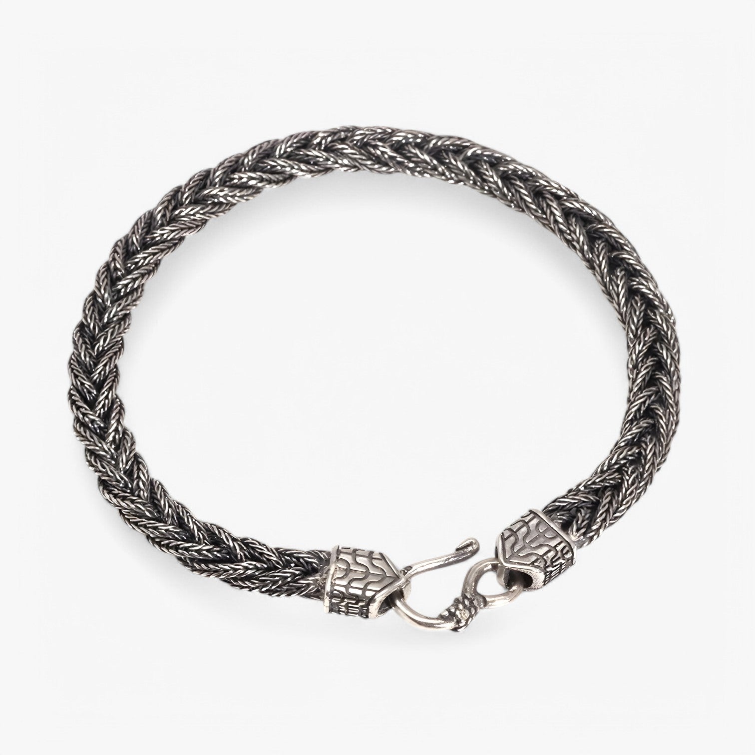 Konsta | Vintage Sølvarmbånd – Robuste, Håndvævede Elegance - - watches - {{ product_tags }