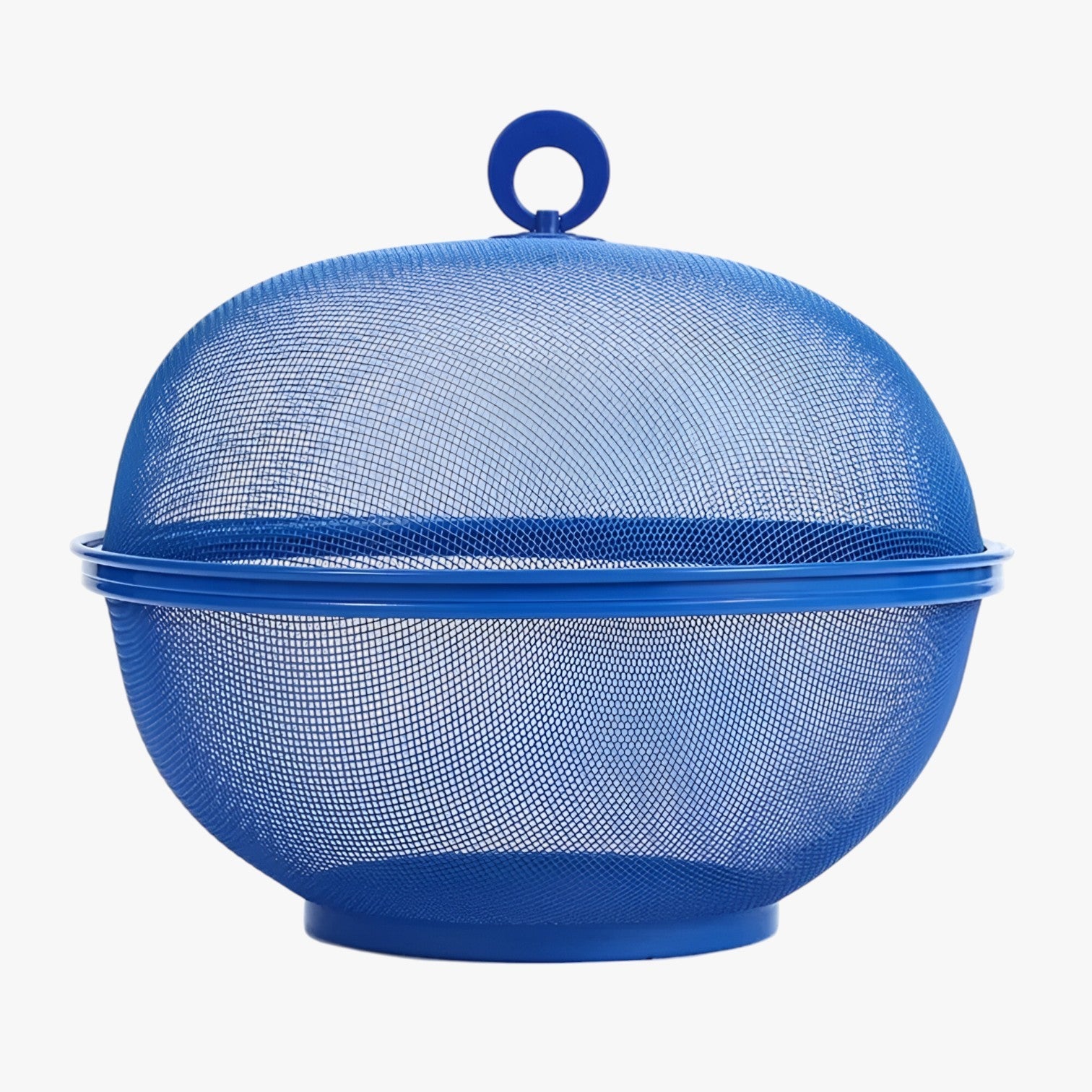 Edith | Vliegfri & Rummelig: Frugtfad i rustfrit stål med låg og stor kapacitet - Blå - house & garden - {{ product_tags }