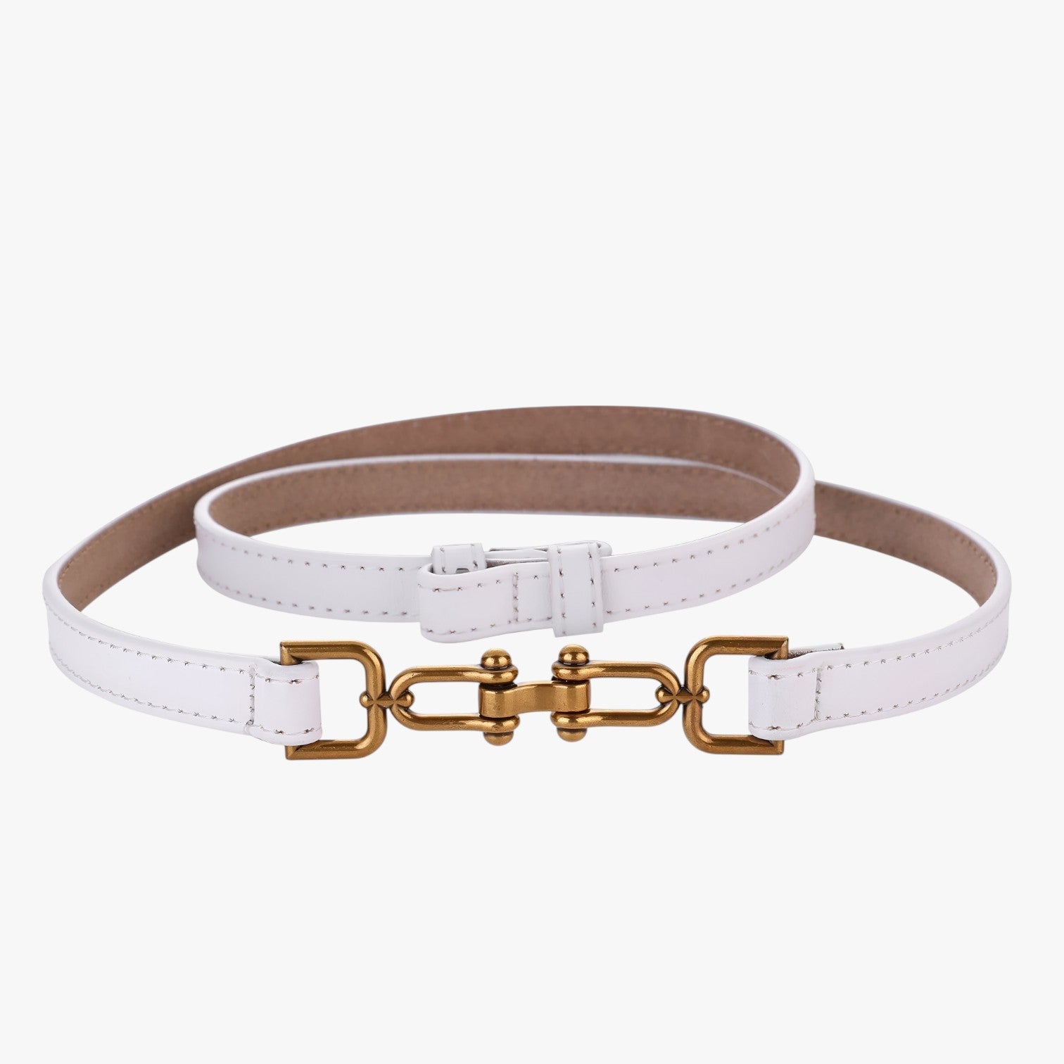 Alora | Bred talje i læder i koreansk stil - HVID 97cm CINA - men's fashion - {{ product_tags }