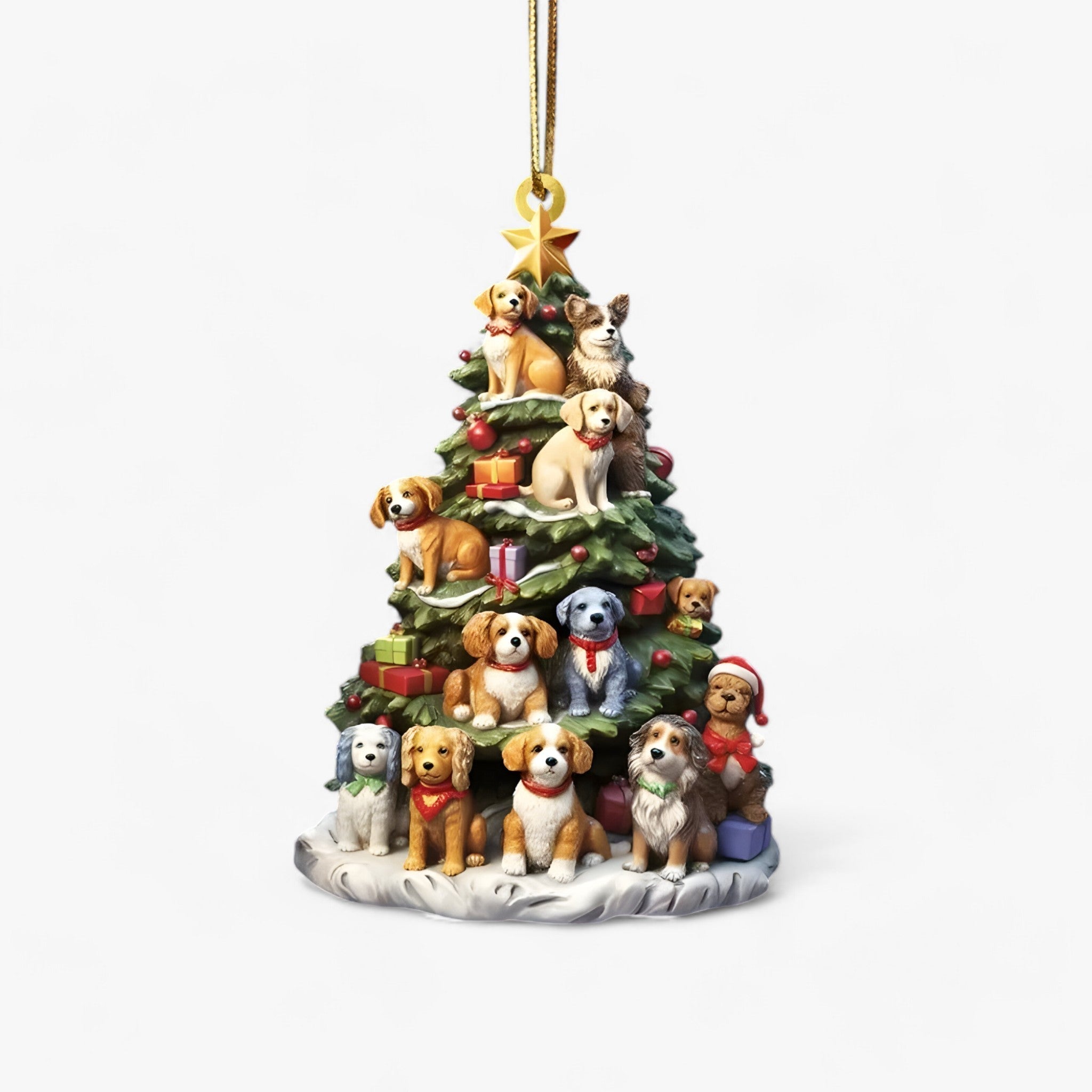 Bøgerelsker | Pendellampe Bøger i flad 2D-akryl - Kreativ juledekoration til hjemmet og vinduet - Stil 3 - christmas - {{ product_tags }